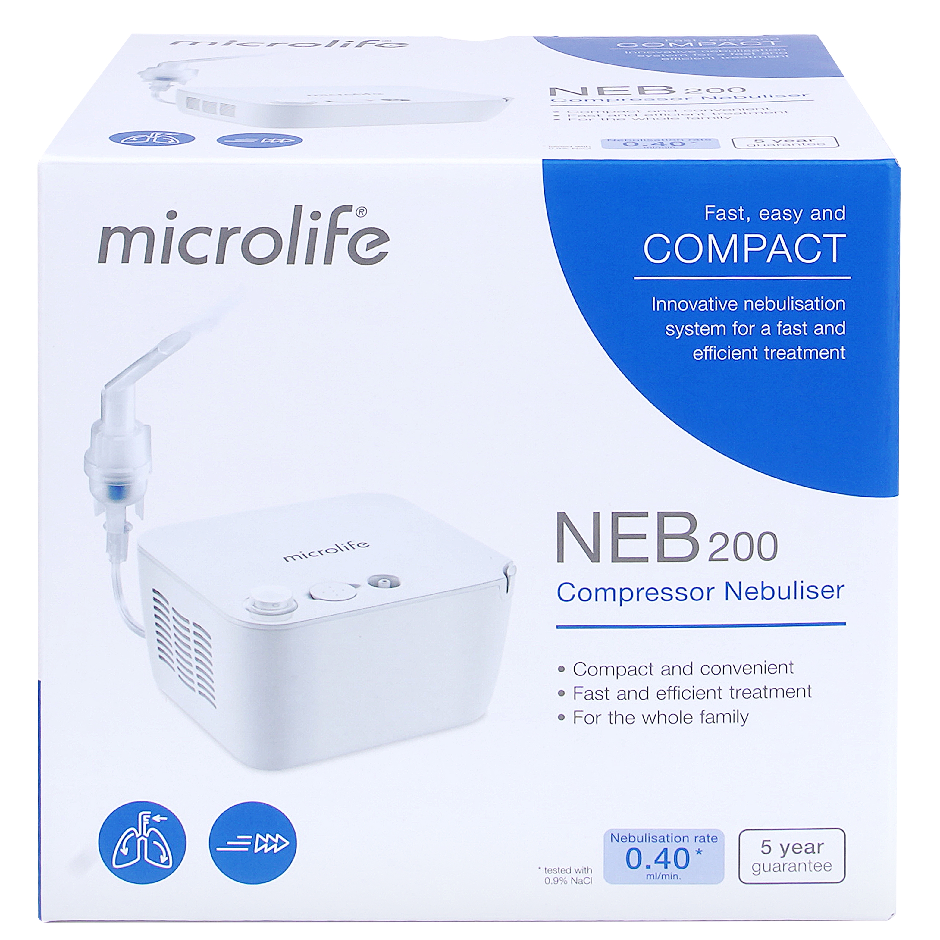 Hình ảnh Máy xông khí dung Microlife NEB200 hỗ trợ các bệnh viêm mũi, viêm xoang