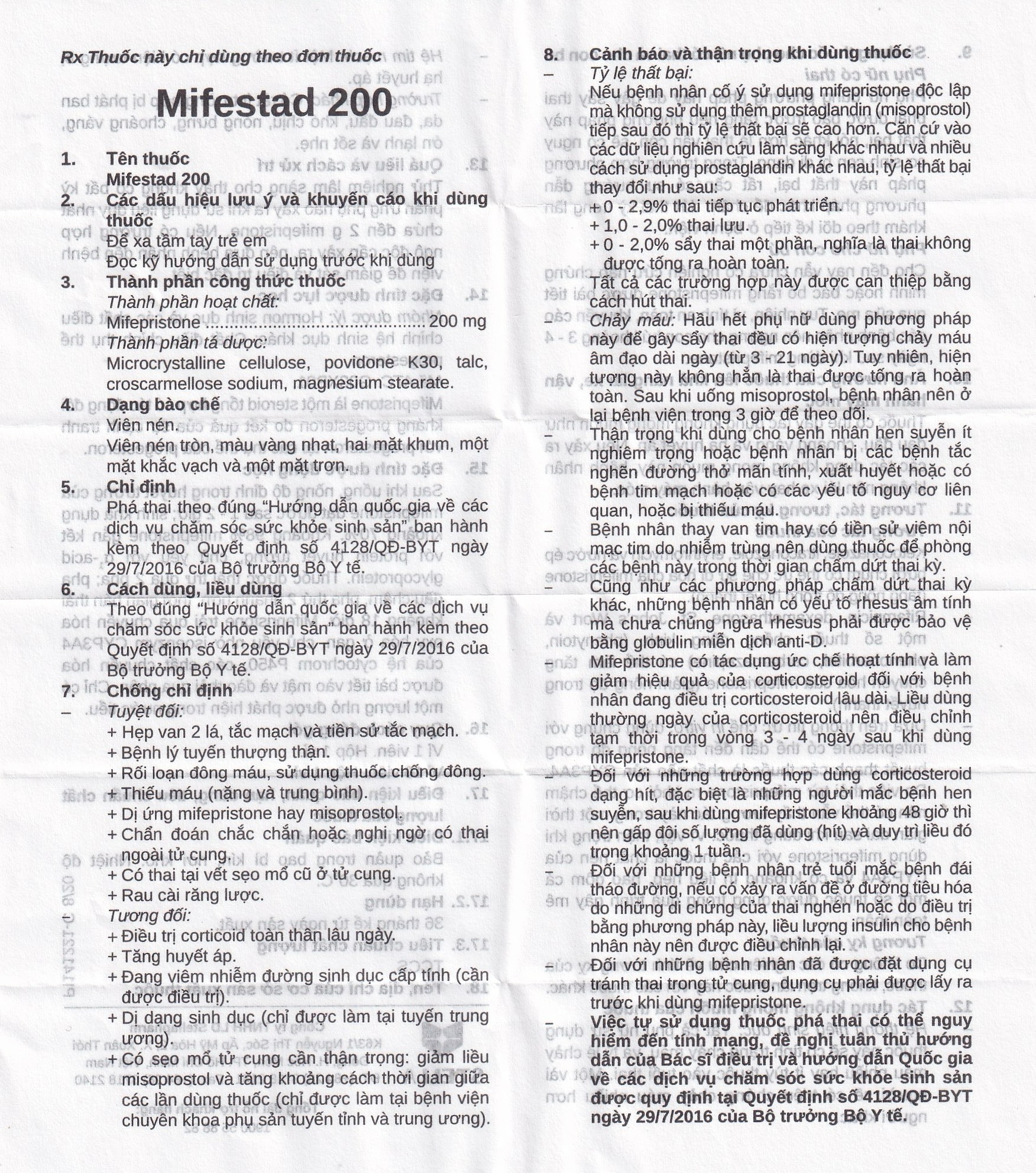 Hình ảnh Thuốc Mifestad 200mg Stella (1 viên)