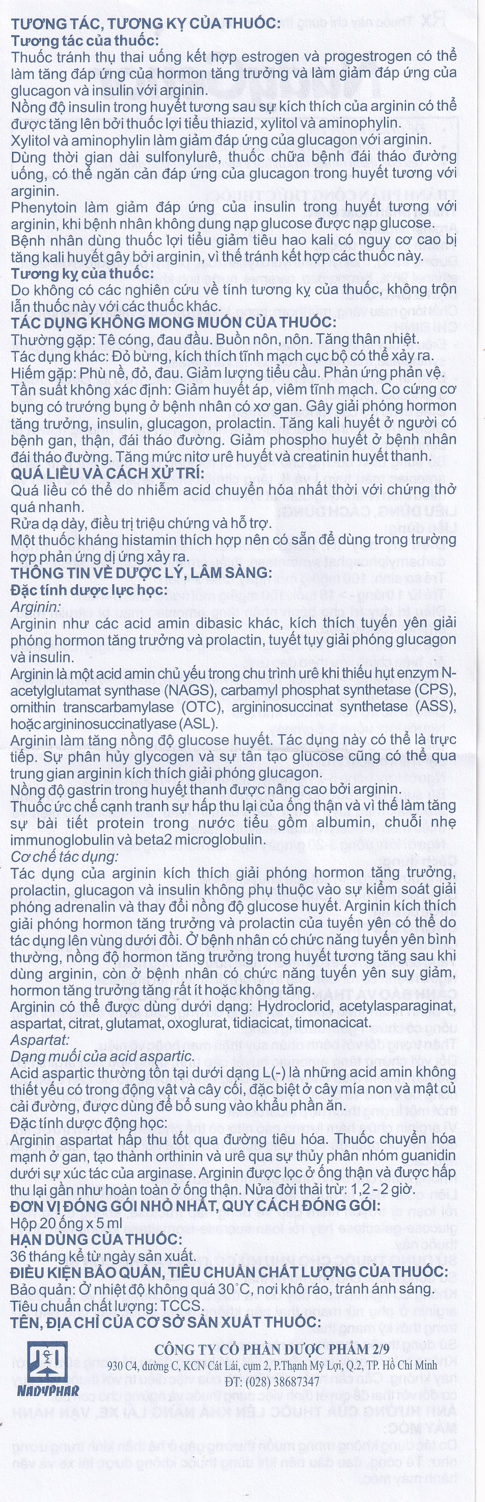 Hình ảnh Thuốc NadyGenor 5ml Nadyphar điều trị duy trì tăng amoniac máu (20 ống)