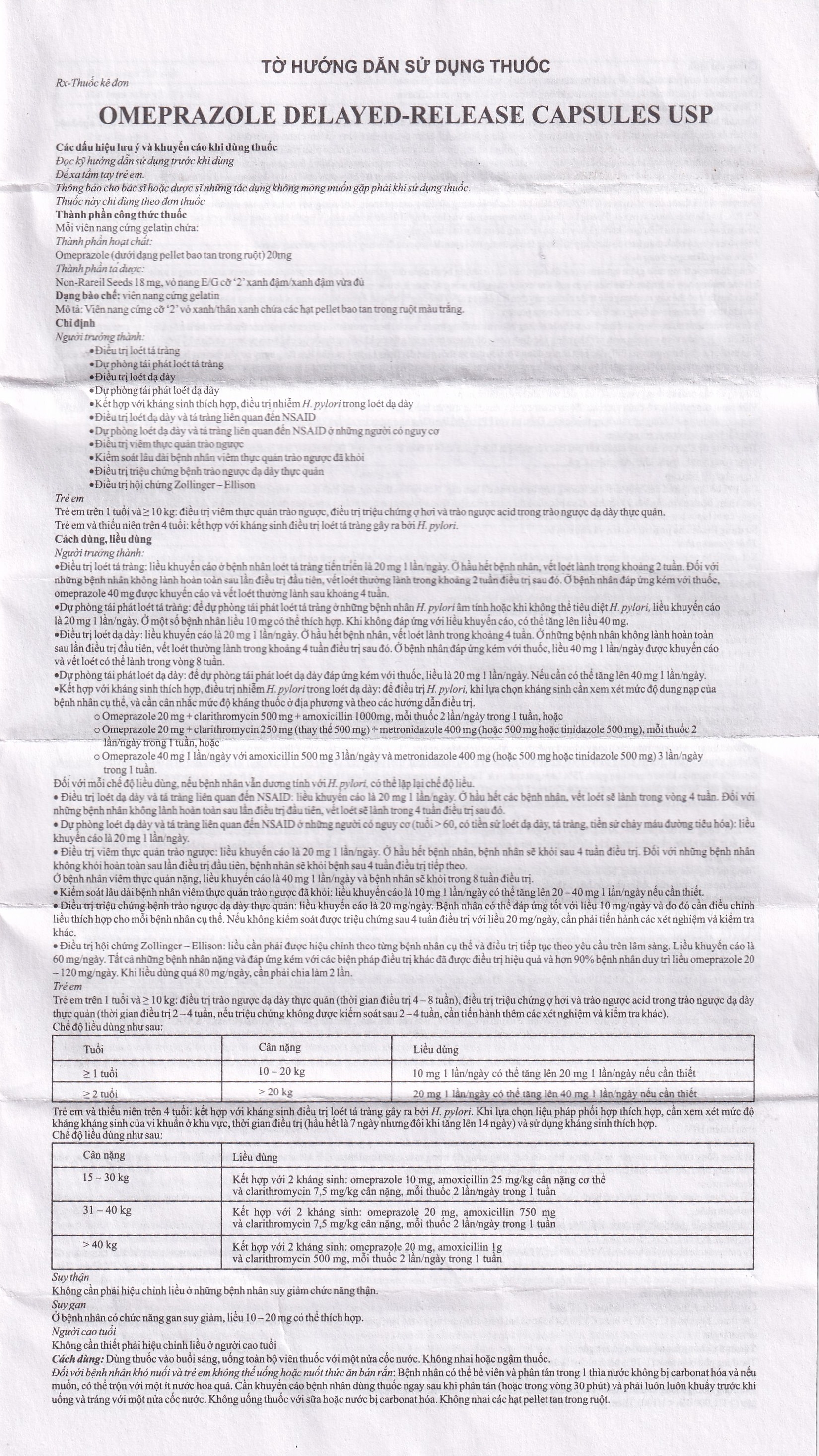 Hình ảnh Viên nang Omeprazole Delayed Release Brawn điều trị loét dạ dày tá tràng (10 vỉ x 10 viên)