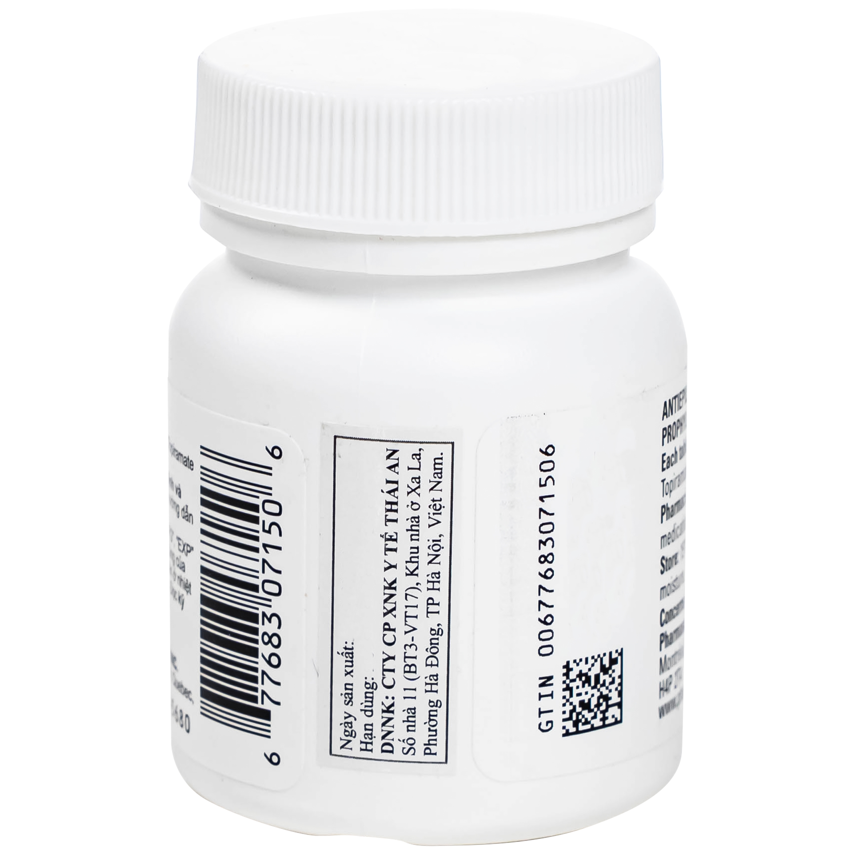 Hình ảnh Thuốc Pms-Topiramate 25mg Pharmascience điều trị động kinh cục bộ, dự phòng đau nửa đầu (Hộp 100 viên)