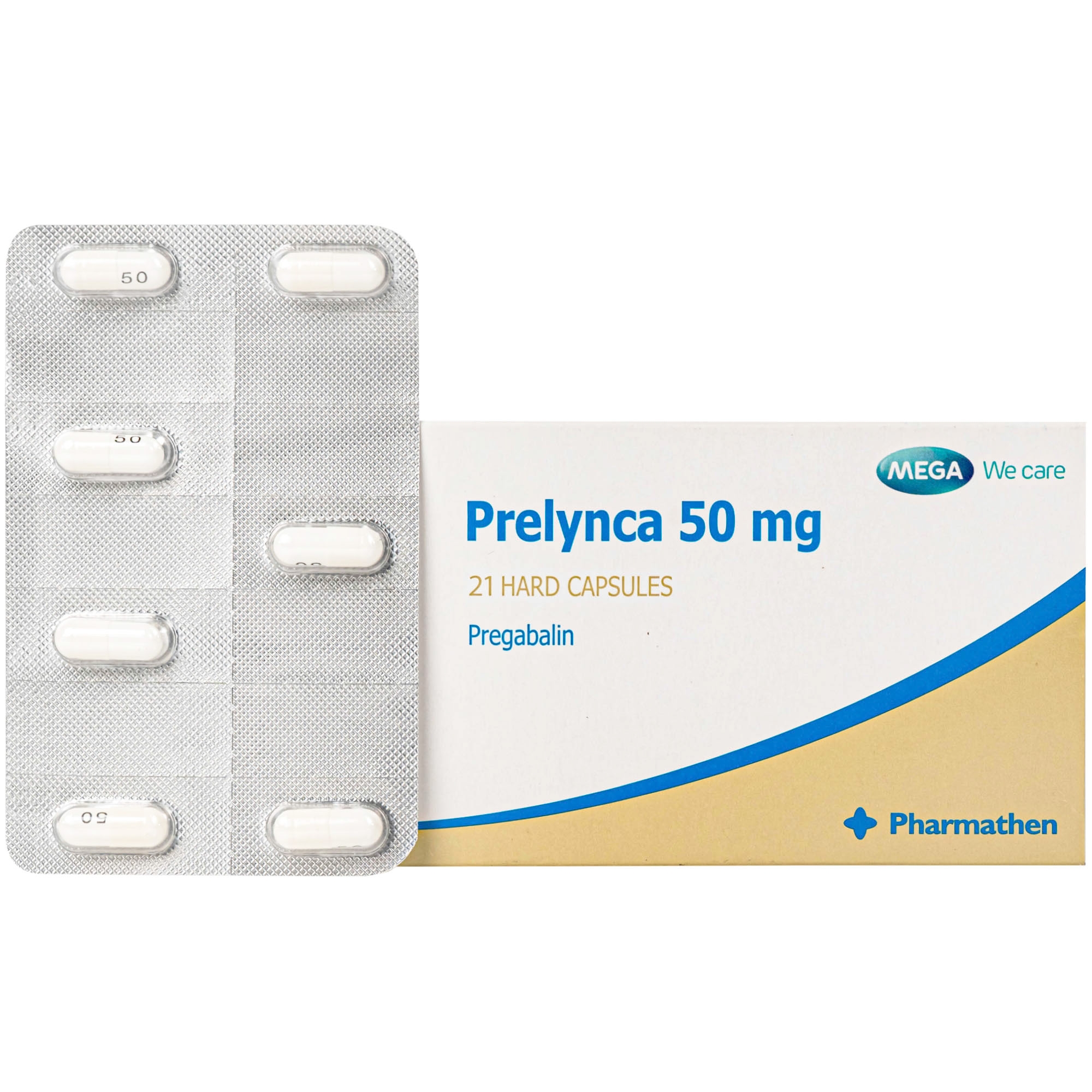 Hình ảnh Thuốc Prelynca 50mg trị rối loạn lo âu lan tỏa, hỗ trợ động kinh cục bộ (2 vỉ x 14 viên)