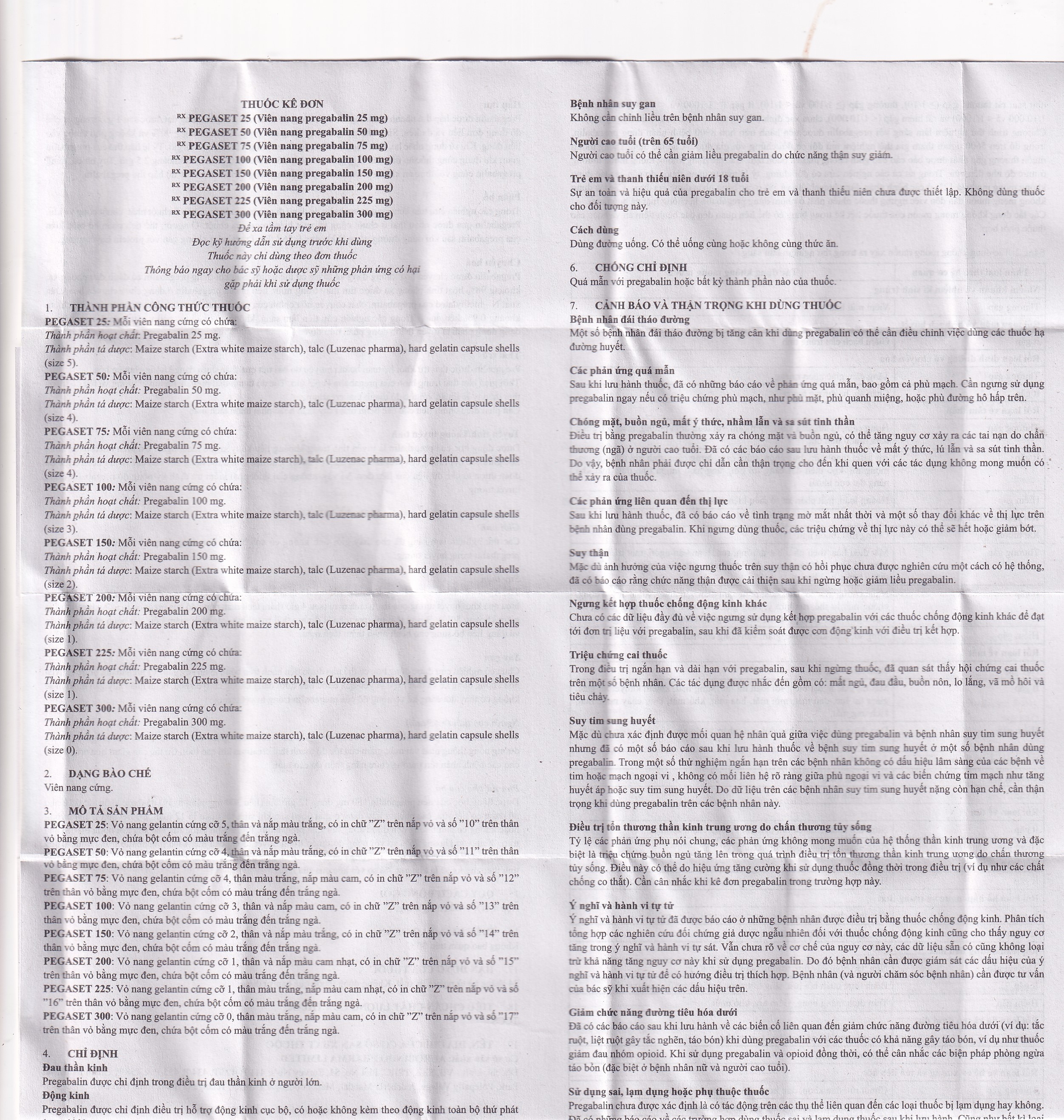 Hình ảnh Thuốc Pegaset 50 Aurobindo điều trị đau thần kinh, hỗ trợ động kinh cục bộ (4 vỉ x 7 viên)