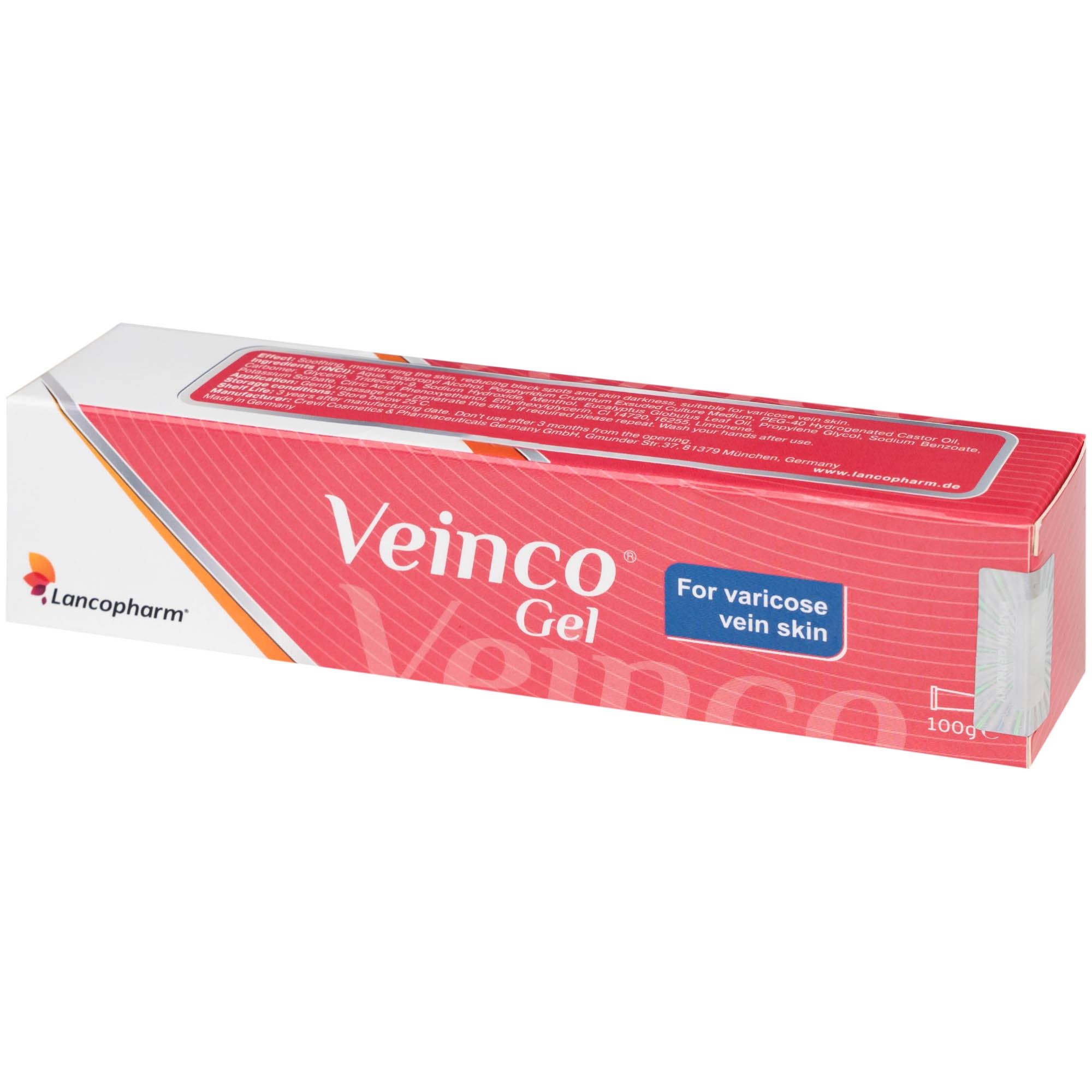 Hình ảnh Gel bôi ngừa giãn tĩnh mạch Veinco Lancopharm hộp 100g