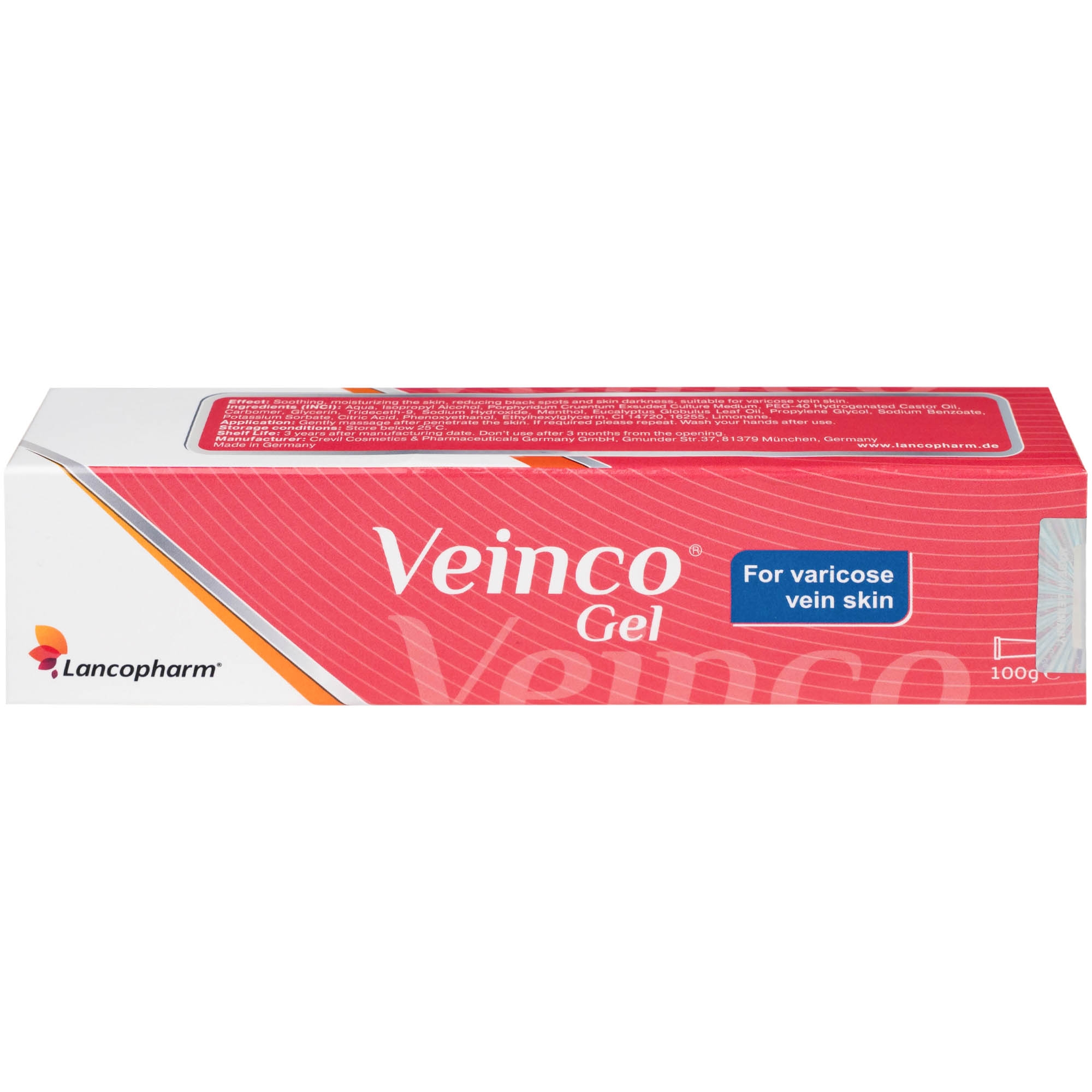 Hình ảnh Gel bôi ngừa giãn tĩnh mạch Veinco Lancopharm hộp 100g