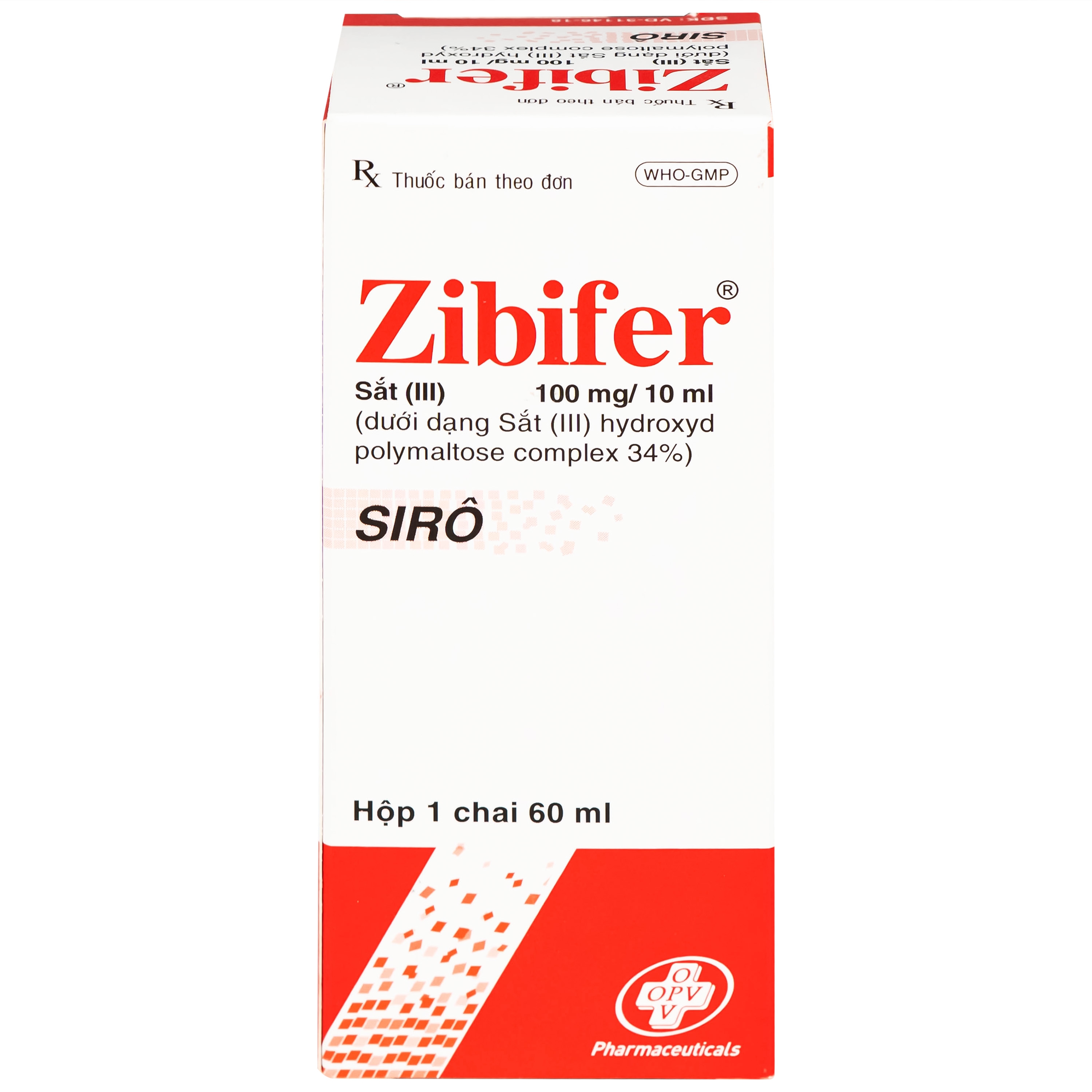 Hình ảnh Thuốc Zibifer OPV Pharmaceutical điều trị thiếu máu do thiếu sắt và thiếu sắt không thiếu máu (60ml)