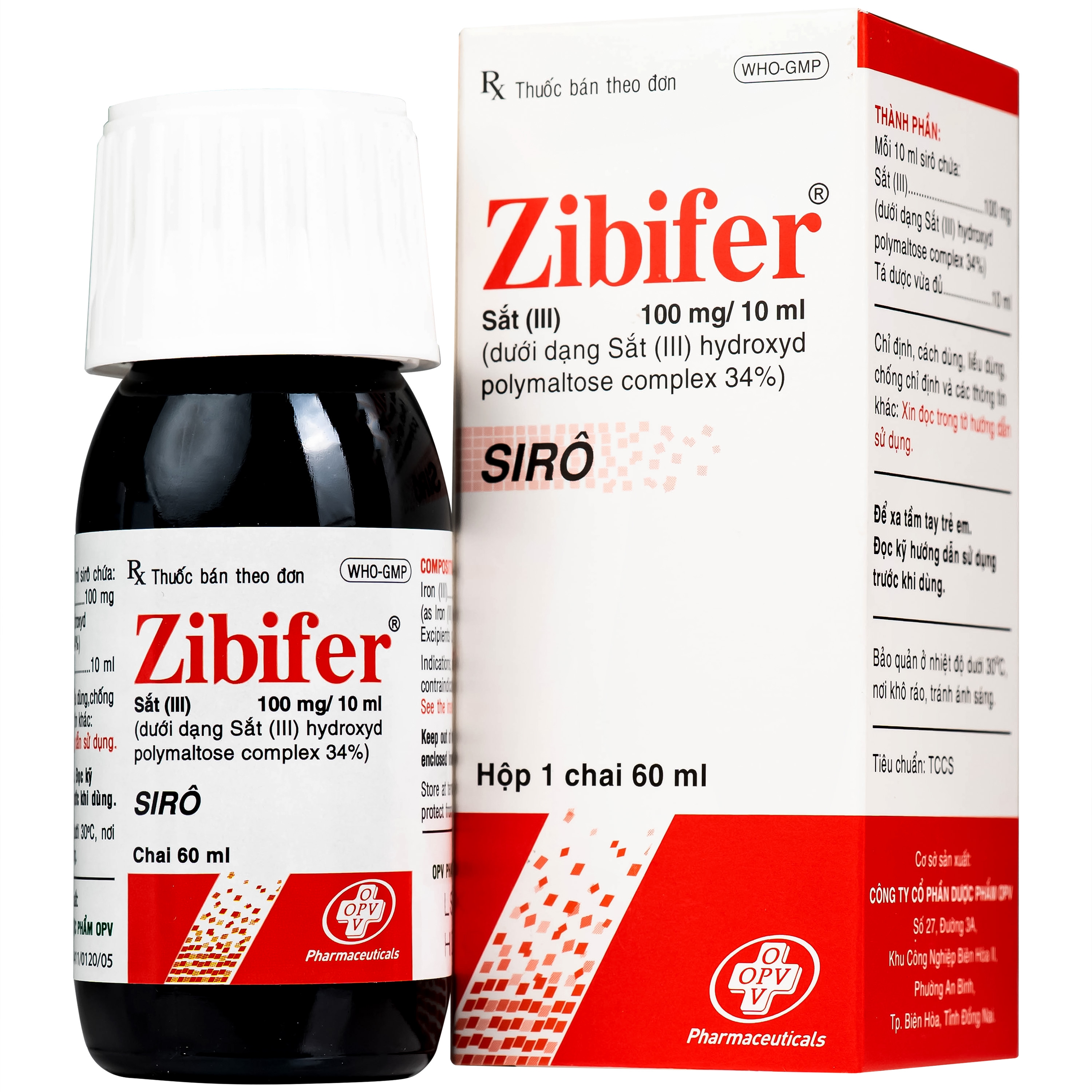 Hình ảnh Thuốc Zibifer OPV Pharmaceutical điều trị thiếu máu do thiếu sắt và thiếu sắt không thiếu máu (60ml)