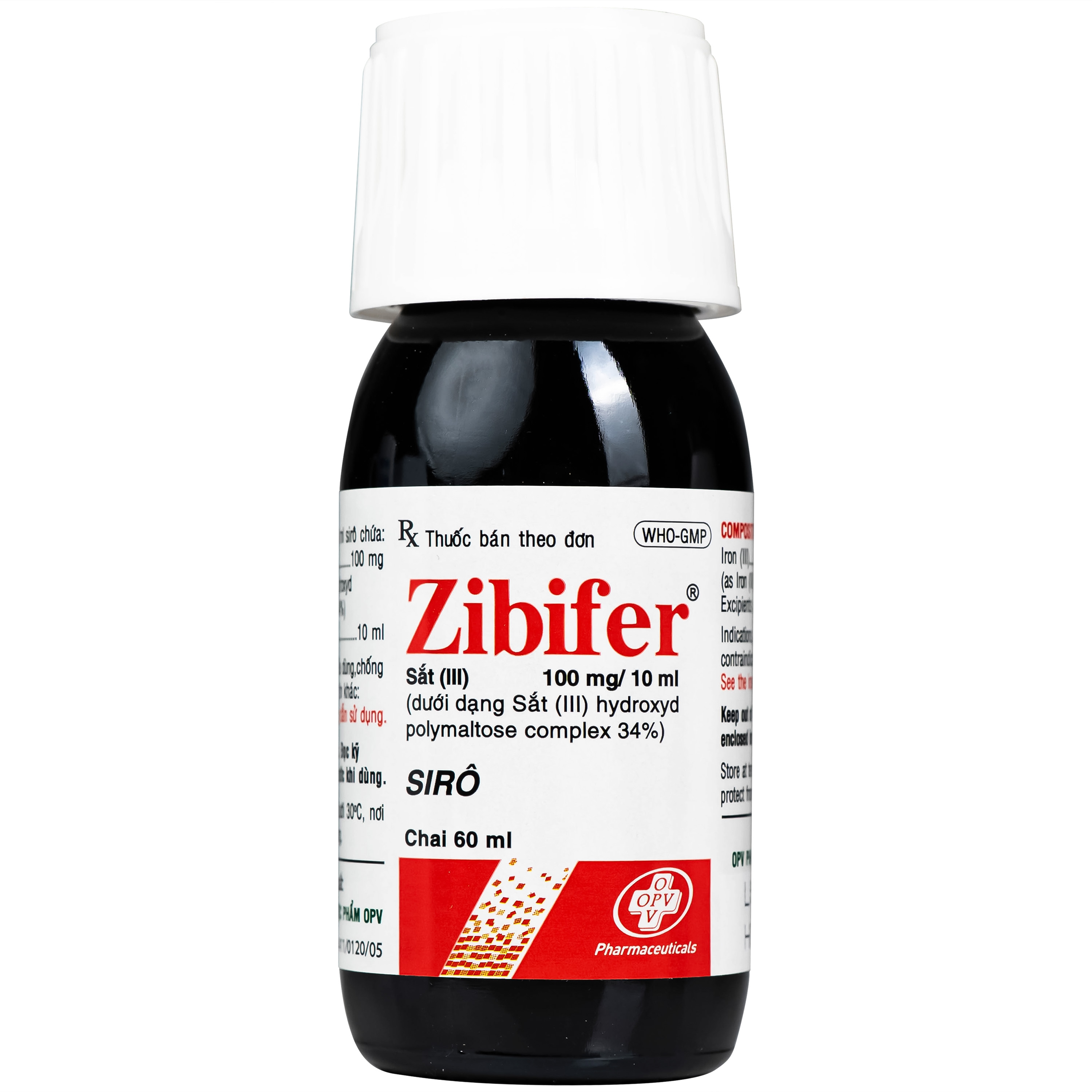 Hình ảnh Thuốc Zibifer OPV Pharmaceutical điều trị thiếu máu do thiếu sắt và thiếu sắt không thiếu máu (60ml)