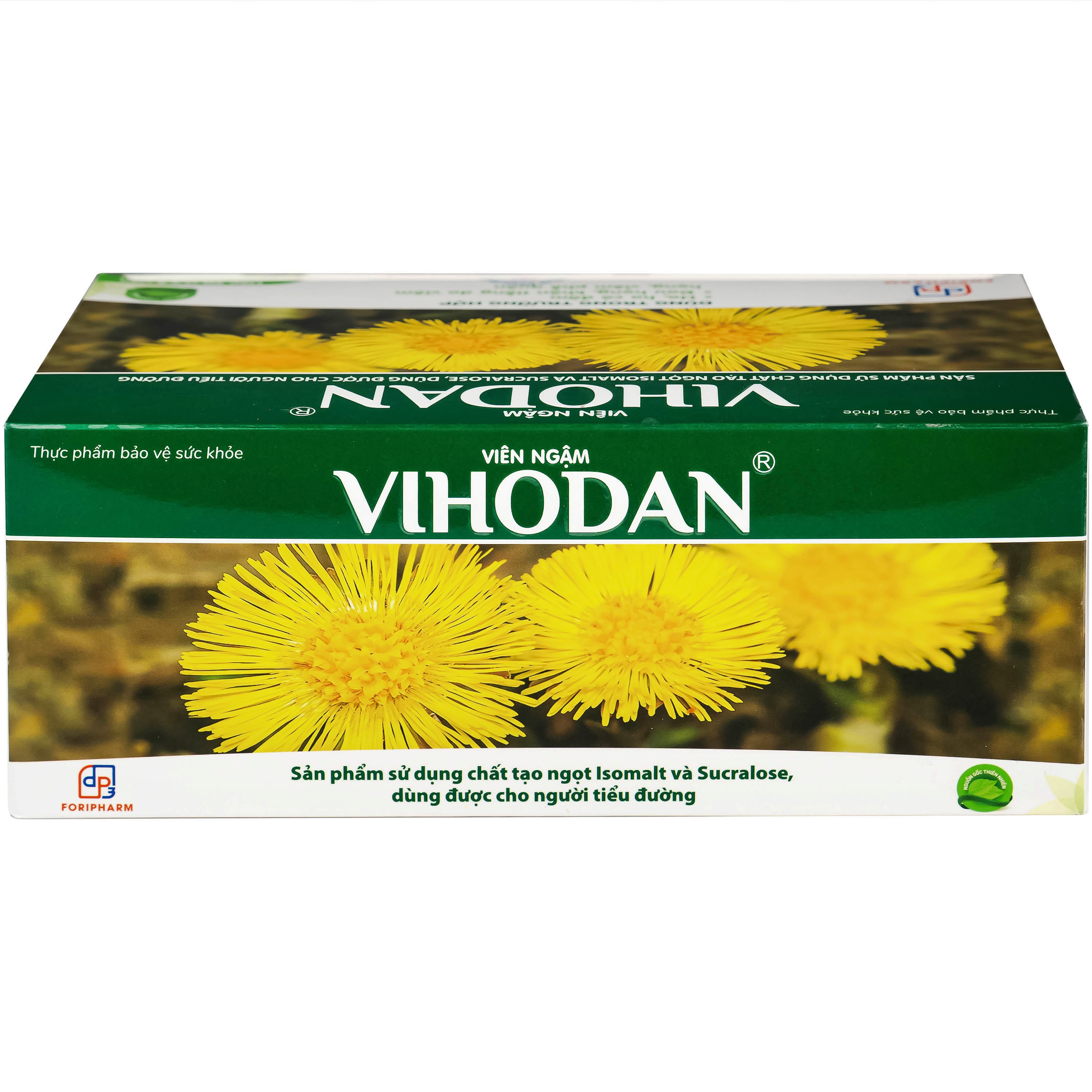 Hình ảnh Viên ngậm Vihodan TW3 giúp nhuận phế, hỗ trợ giảm ho, giúp giảm đờm, giảm đau họng (20 vỉ x 5 viên)
