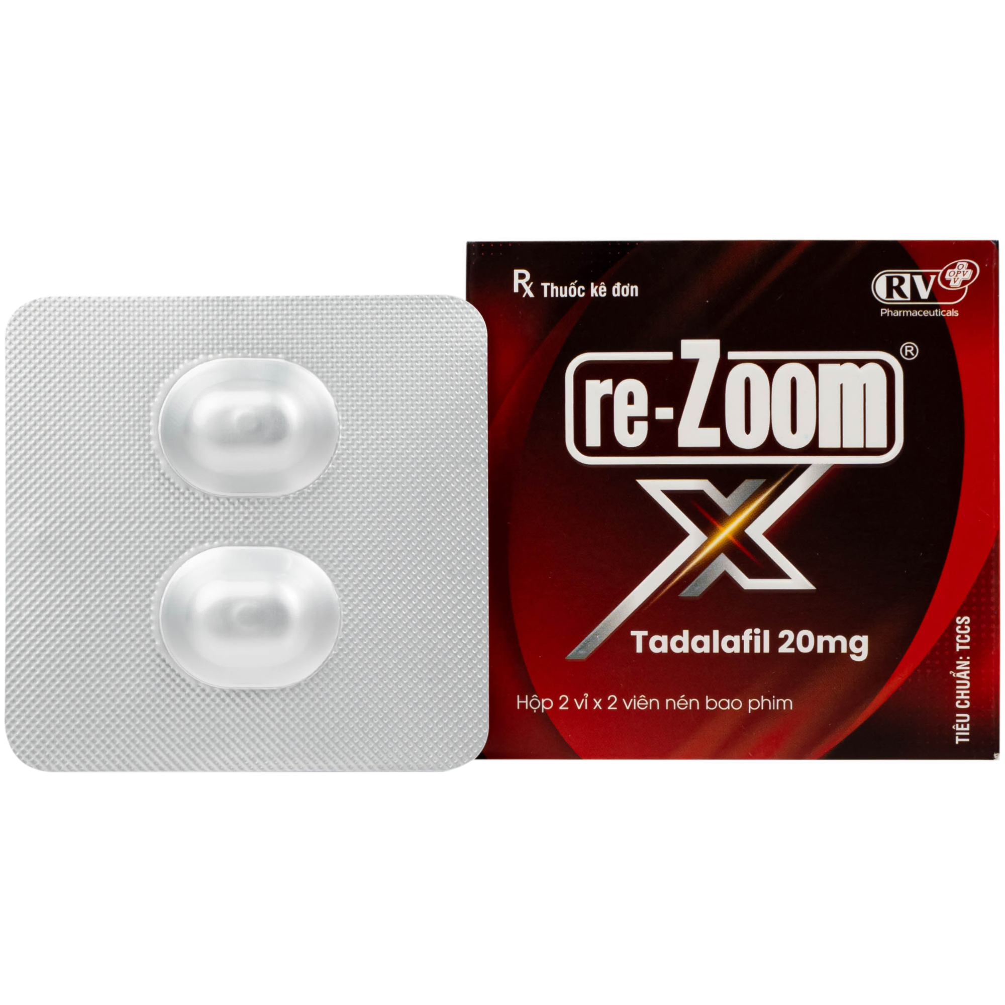 Hình ảnh Thuốc Re-Zoom X 20mg OPV Điều trị rối loạn cương dương (2 vỉ x 2 viên)