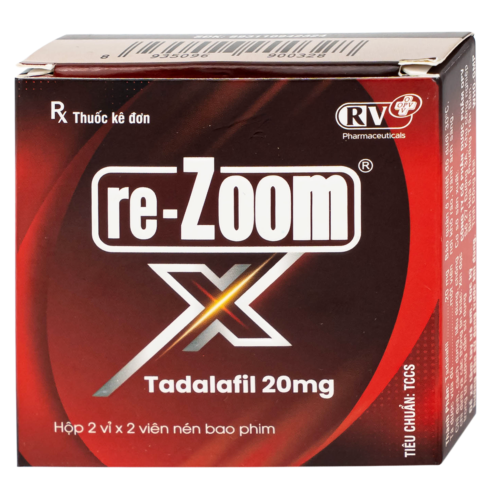 Hình ảnh Thuốc Re-Zoom X 20mg OPV Điều trị rối loạn cương dương (2 vỉ x 2 viên)