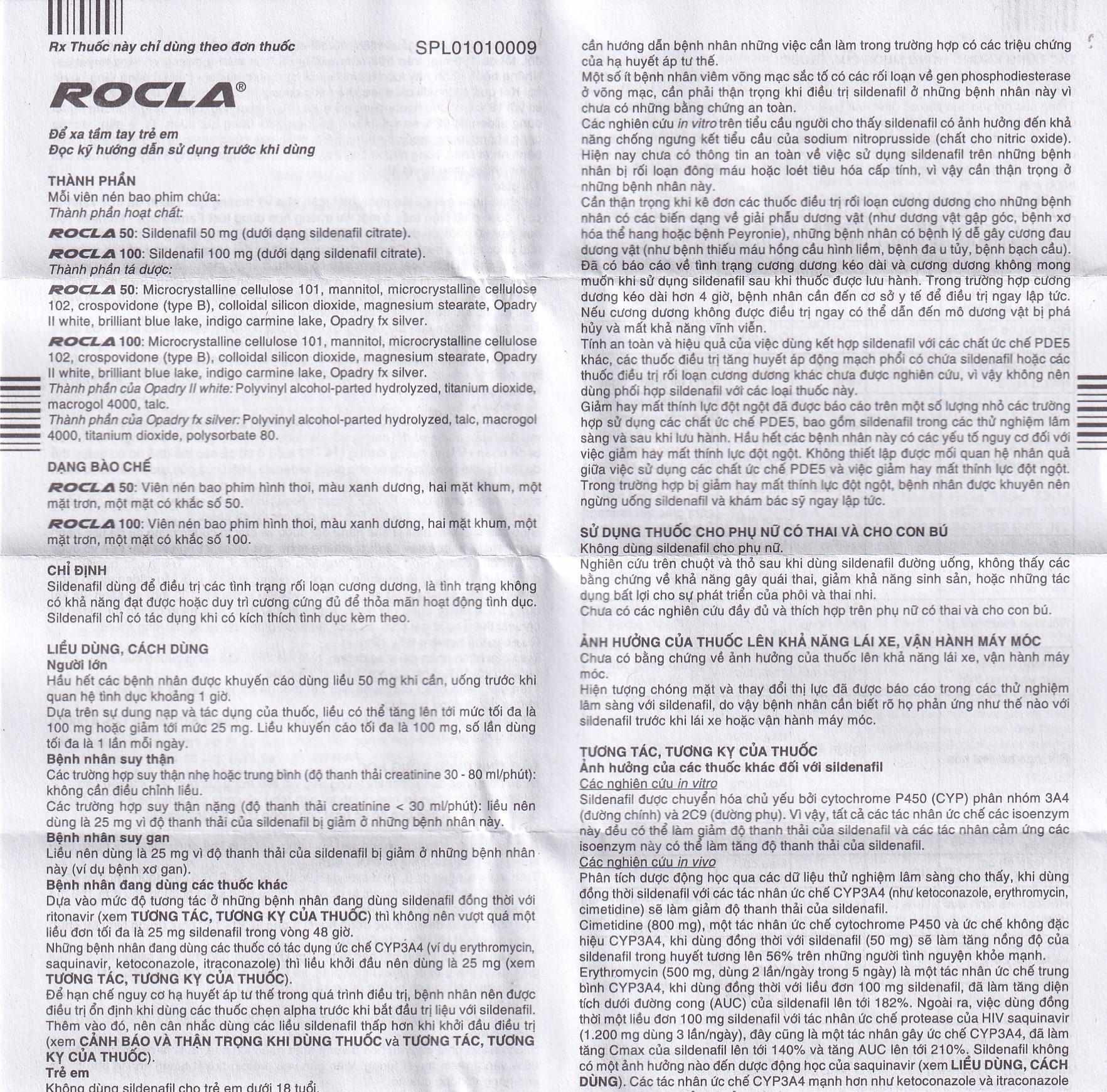 Hình ảnh Thuốc Rocla 50 Fremed điều trị các tình trạng rối loạn cương dương (1 vỉ x 4 viên)