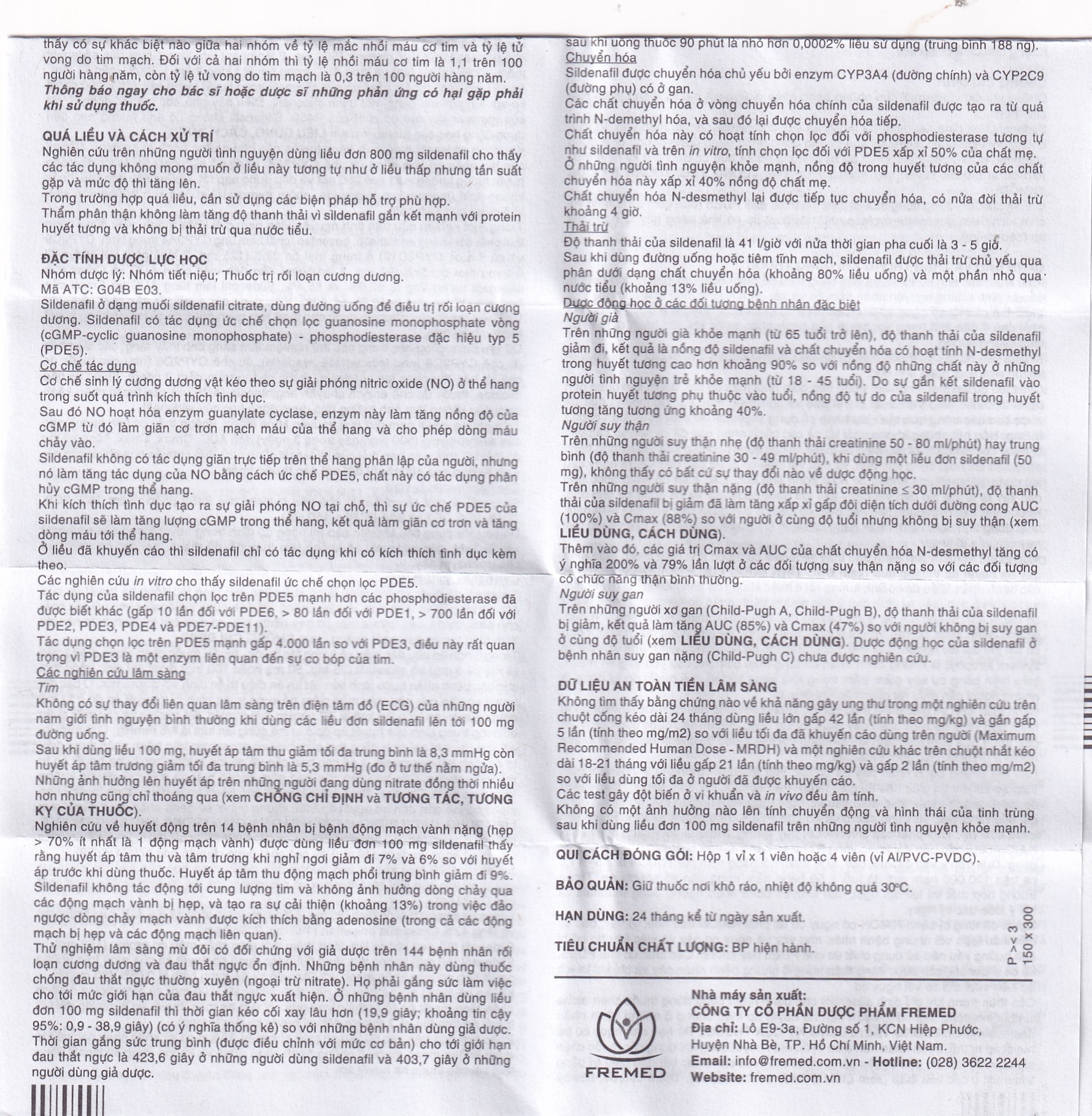 Hình ảnh Thuốc Rocla 50 Fremed điều trị các tình trạng rối loạn cương dương (1 vỉ x 4 viên)