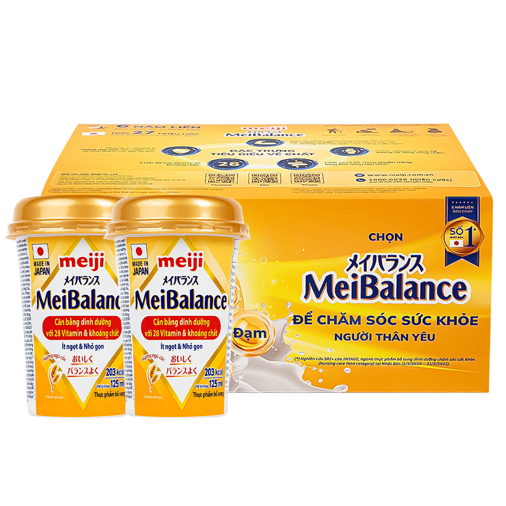 Hình ảnh Sữa cân bằng dinh dưỡng Meiji Meibalance hương ngũ cốc (24 hộp x 125ml)