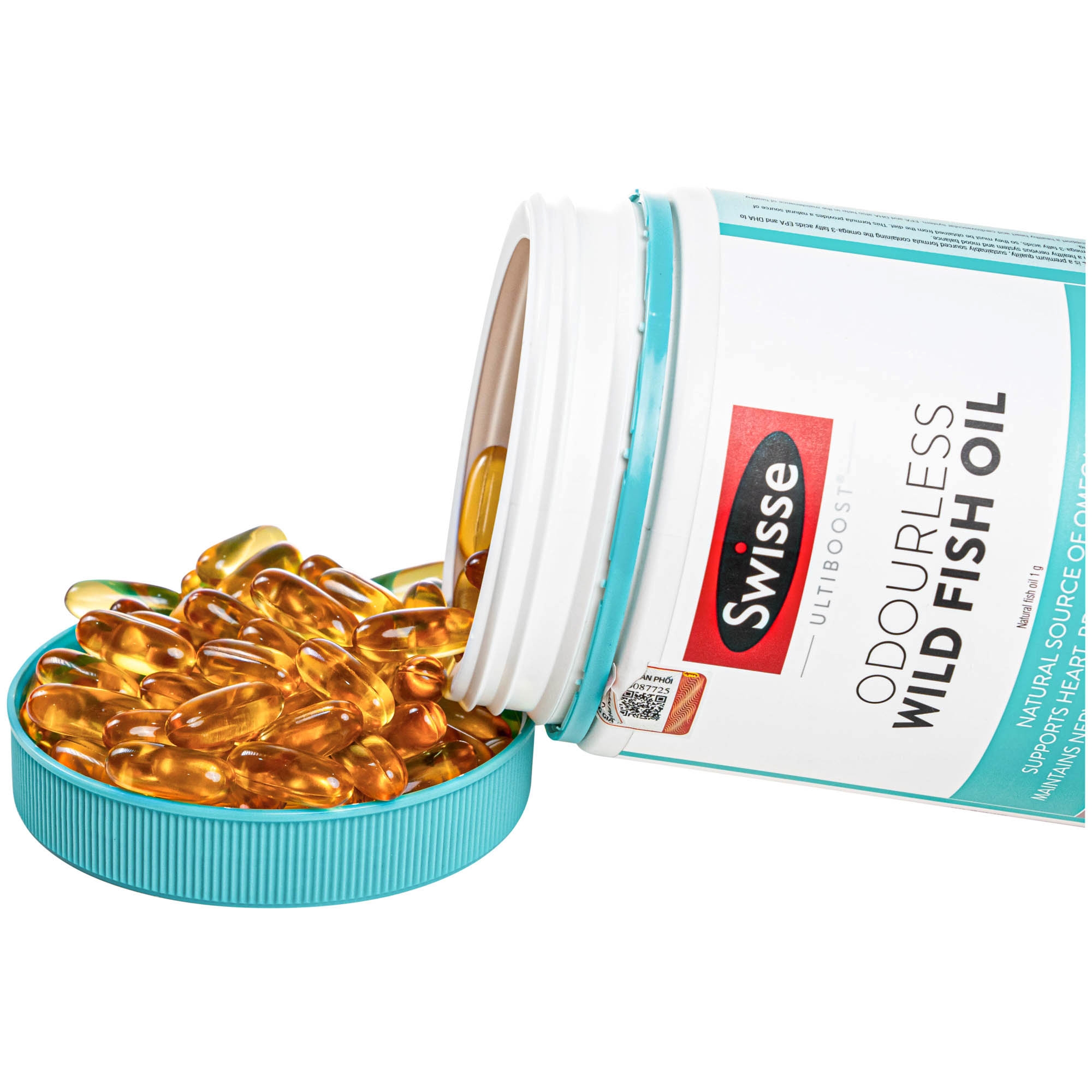 Hình ảnh Viên uống tốt cho tim mạch, mắt, não Odourless Wild Fish Oil Swisse (400 viên)
