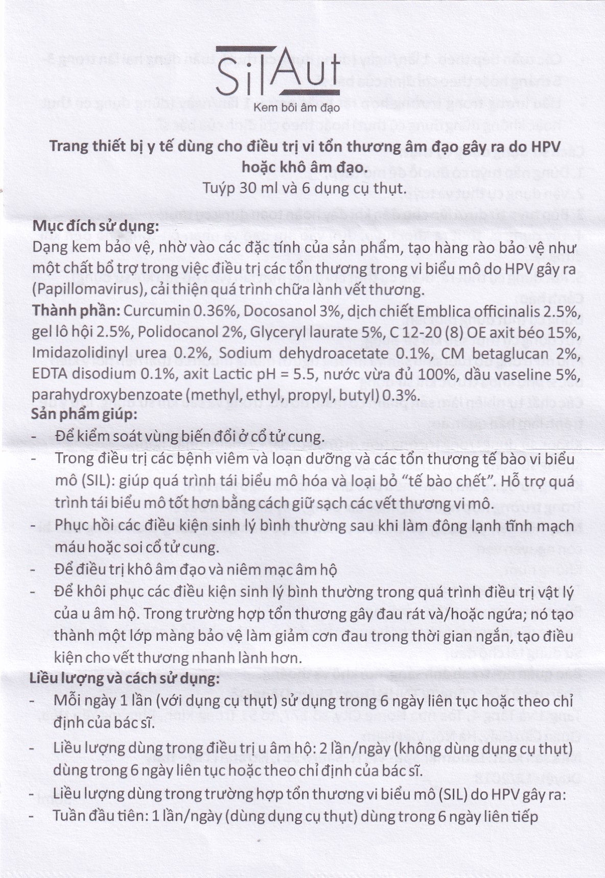 Hình ảnh Kem bôi âm đạo Vaginal Cream-gel Silaut 30ml Labomar