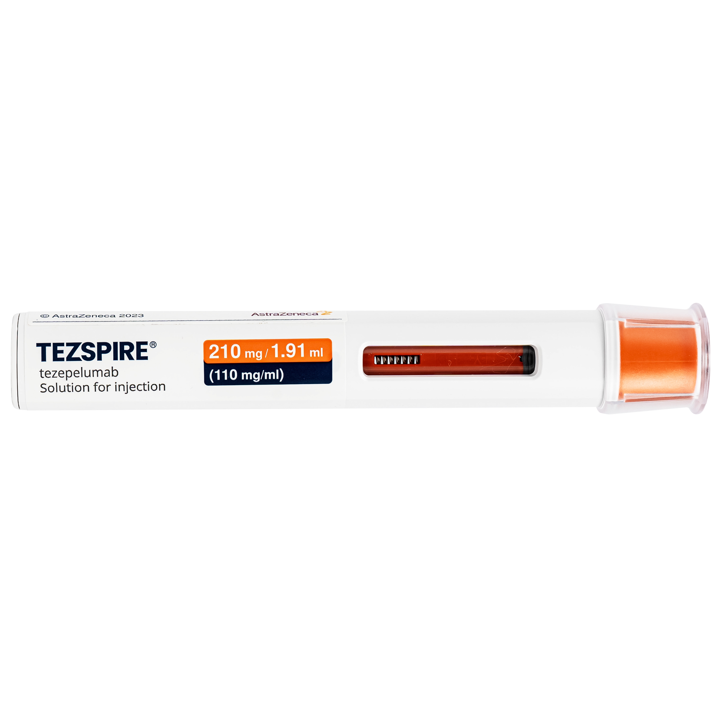 Hình ảnh Dung dịch bút tiêm Tezspire 210mg Astrazeneca được chỉ định điều trị duy trì cho người lớn và trẻ vị thành niên từ 12 tuổi trở lên bị hen nặng (1.91ml)