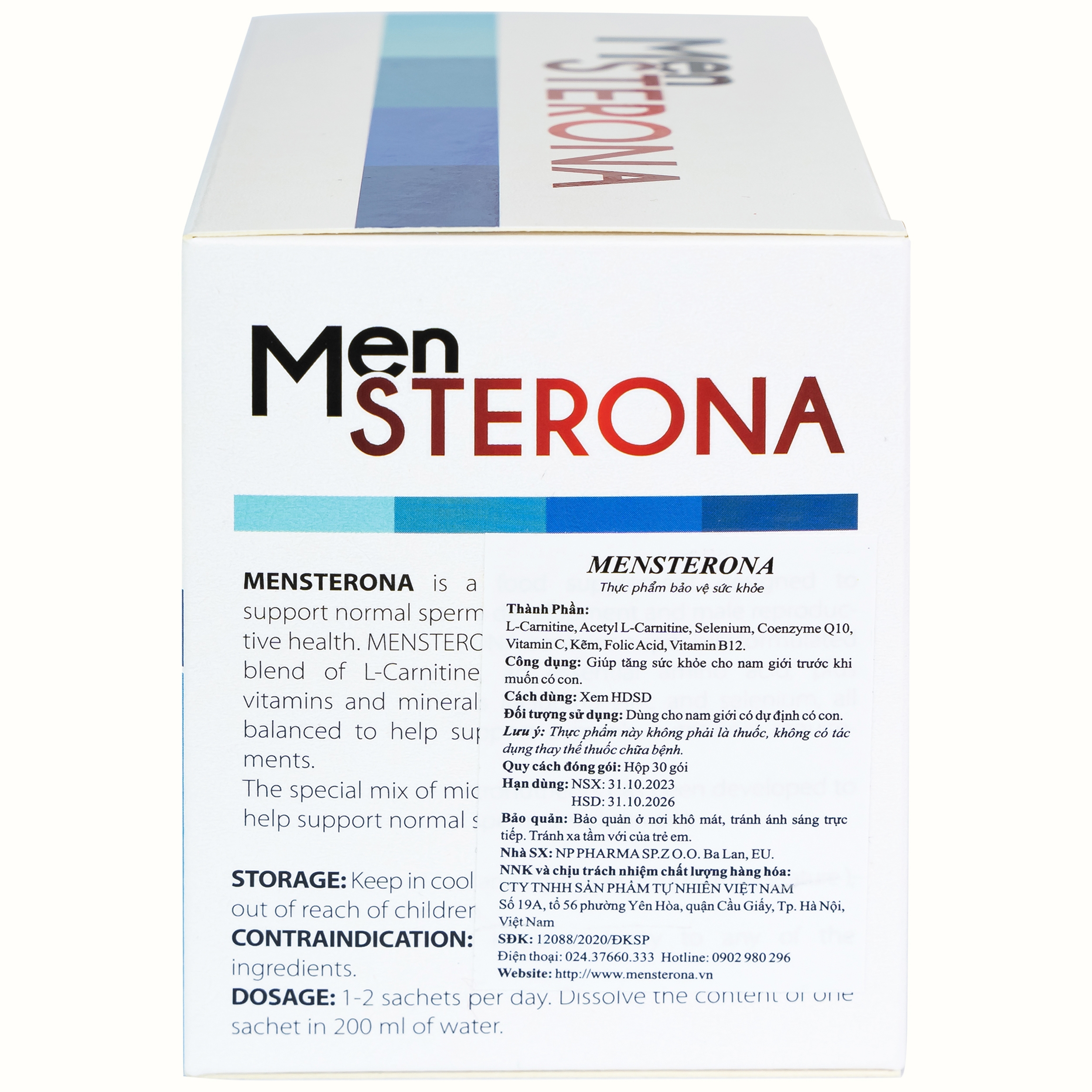 Hình ảnh Bột hòa tan Men Sterona hỗ trợ tăng chất lượng tinh trùng (30 gói)