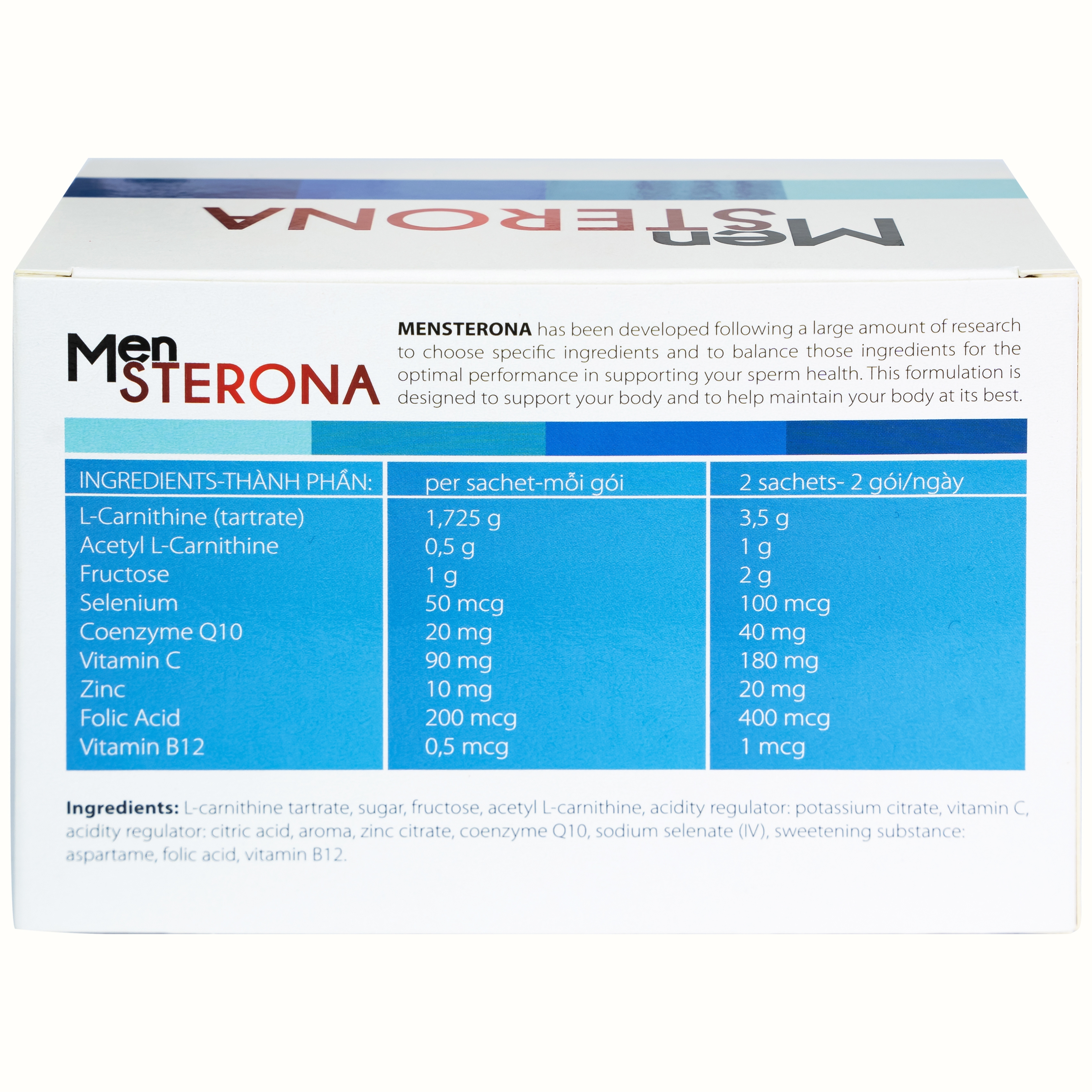Hình ảnh Bột hòa tan Men Sterona hỗ trợ tăng chất lượng tinh trùng (30 gói)