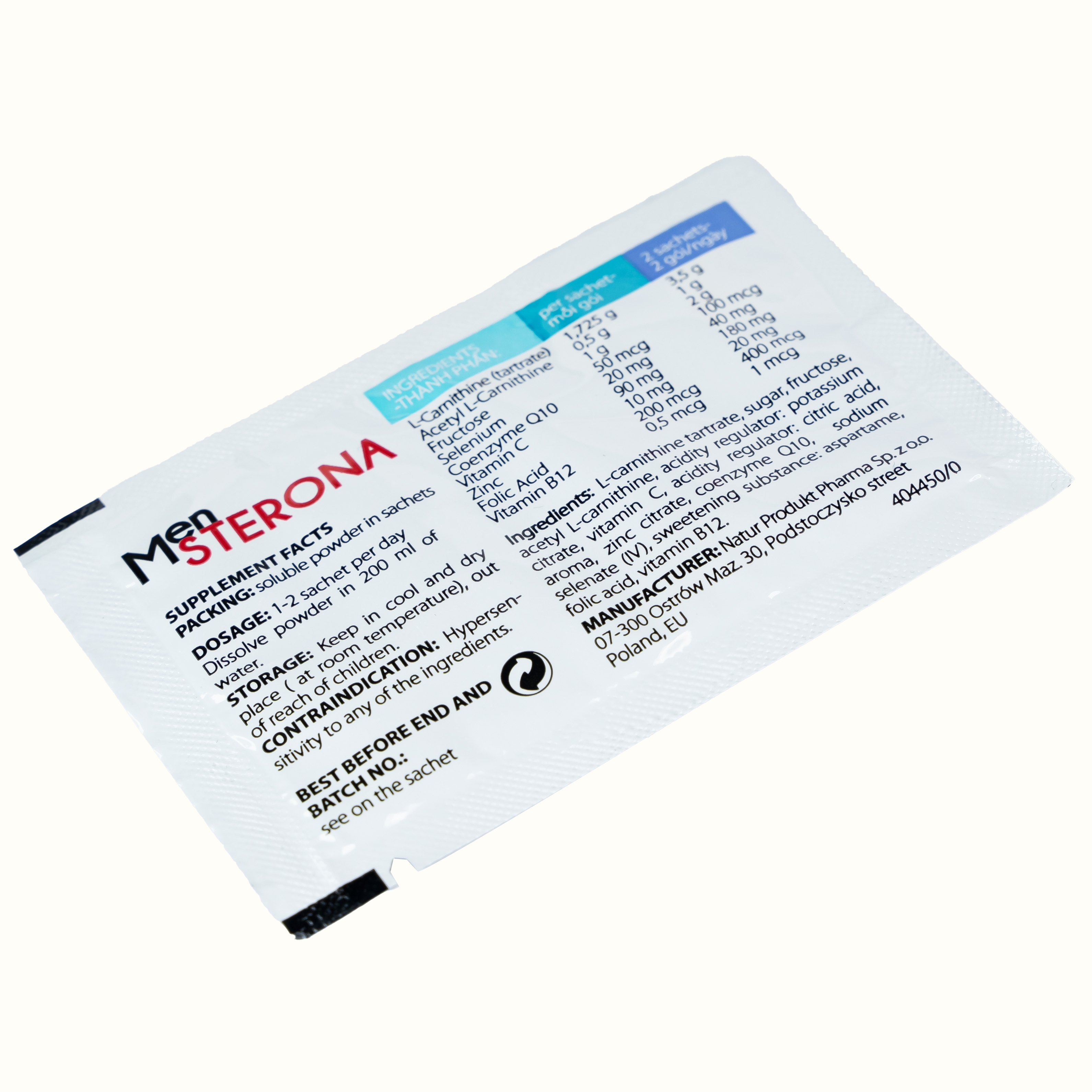 Hình ảnh Bột hòa tan Men Sterona hỗ trợ tăng chất lượng tinh trùng (30 gói)