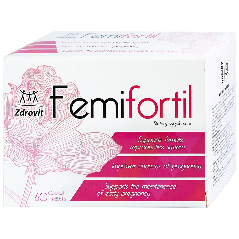 Hình ảnh Viên uống Femifortil NP Pharma bổ sung Vitamin, khoáng chất và thảo dược cho phụ nữ mang thai (4 vỉ x 15 viên)