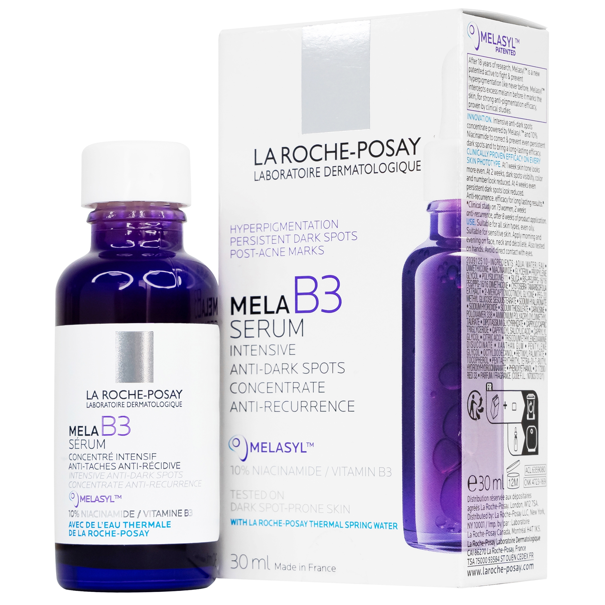 Hình ảnh Tinh chất La Roche-Posay Mela B3 Serum dưỡng da mềm mịn, mờ thâm nám, da sáng và đều màu