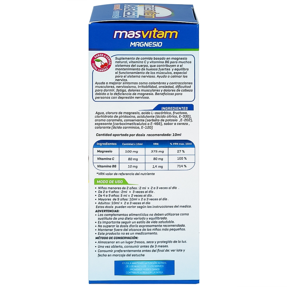 Hình ảnh Dung dịch Masvitam Magnesium + Vit C + Vic B6 150ml bổ sung Magnesium, Vitamin C và Vitamin B6 cho cơ thể