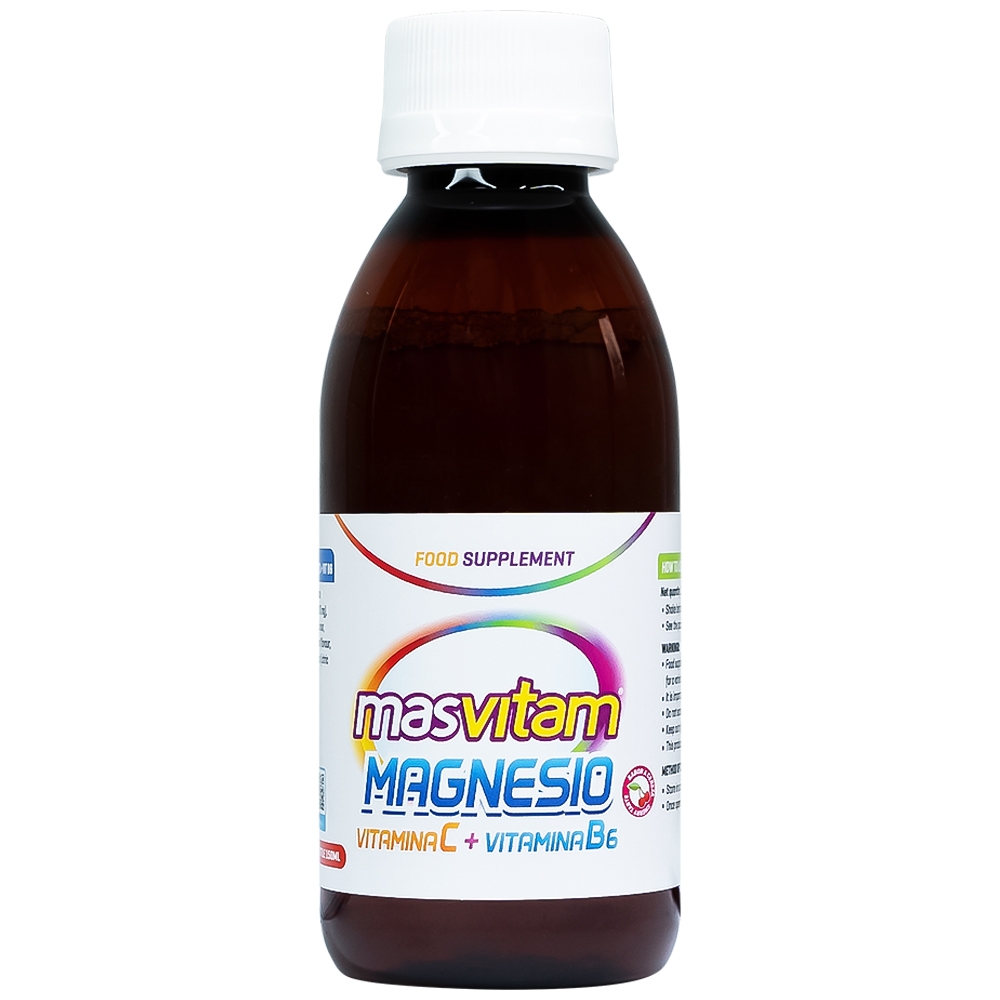 Hình ảnh Dung dịch Masvitam Magnesium + Vit C + Vic B6 150ml bổ sung Magnesium, Vitamin C và Vitamin B6 cho cơ thể