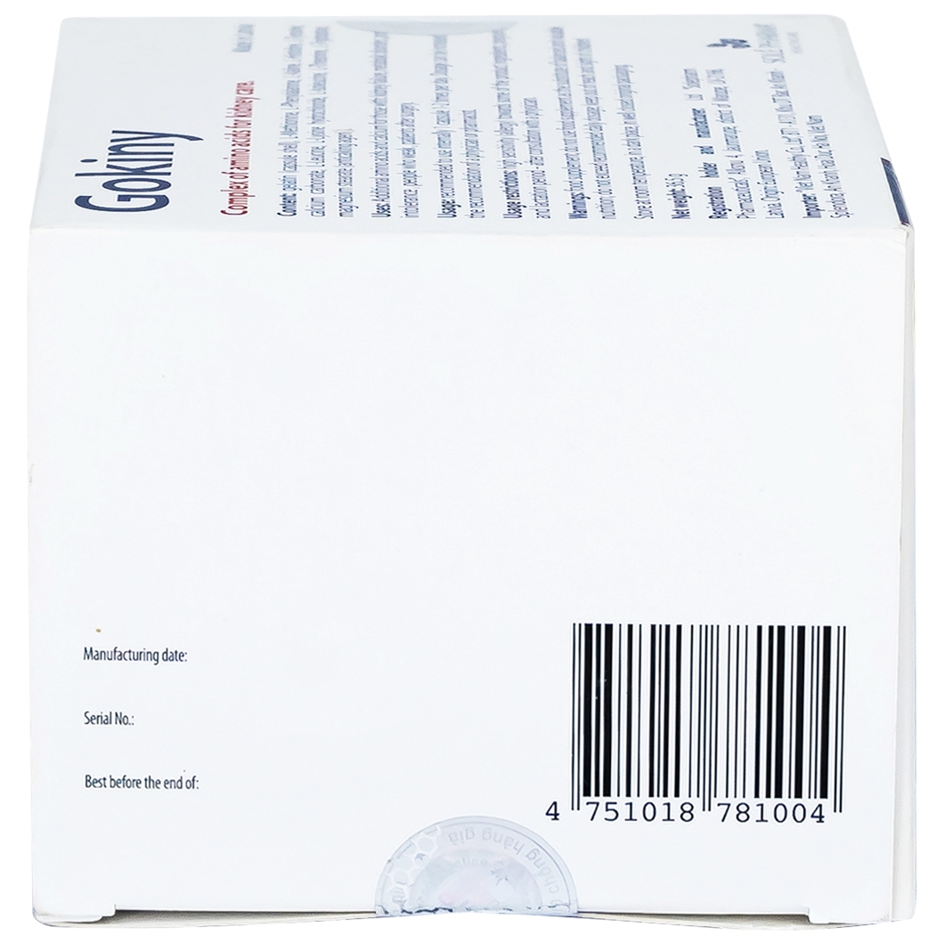 Hình ảnh Viên uống Gokiny Solé Pharm bổ sung các amino acid cho cơ thể, tăng cường sức khỏe (6 vỉ x 10 viên)