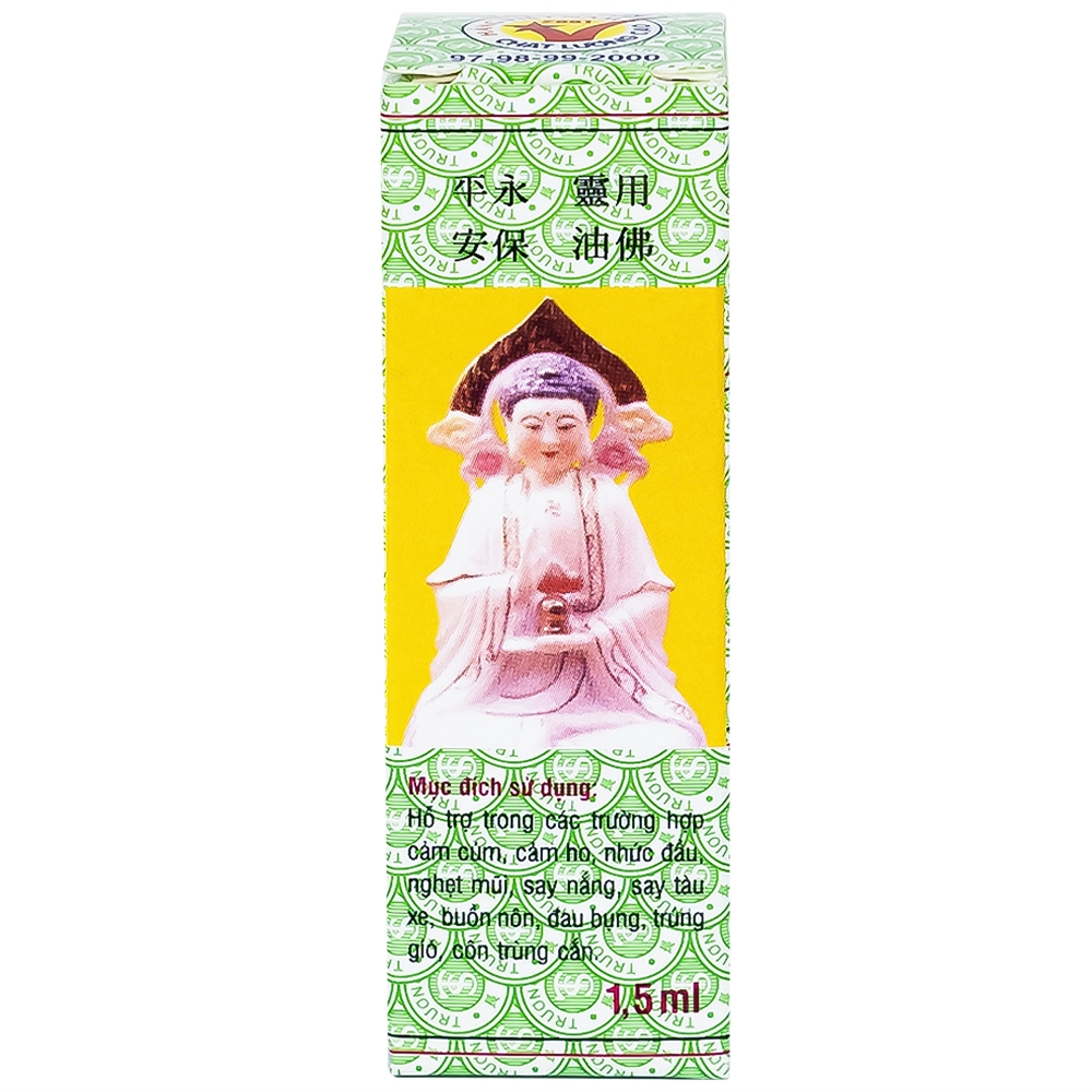 Hình ảnh Dầu Phật Linh 1.5ml Trường Sơn dùng hỗ trợ trường hợp cảm cúm, cảm ho, nhức đầu, nghẹt mũi (10 chai)