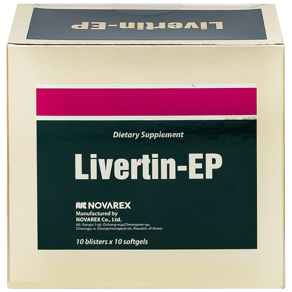 Hình ảnh Viên uống Livertin-EP Novarex bổ sung vitamin B1, B6, B12, niacin, canxi pantothenat cho cơ thể (10 vỉ x 10 viên)
