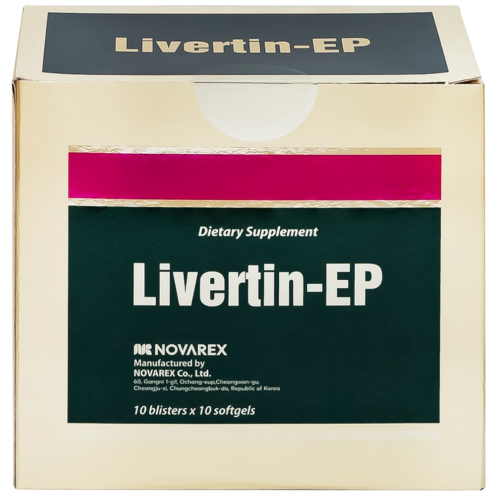 Hình ảnh Viên uống Livertin-EP Novarex bổ sung vitamin B1, B6, B12, niacin, canxi pantothenat cho cơ thể (10 vỉ x 10 viên)