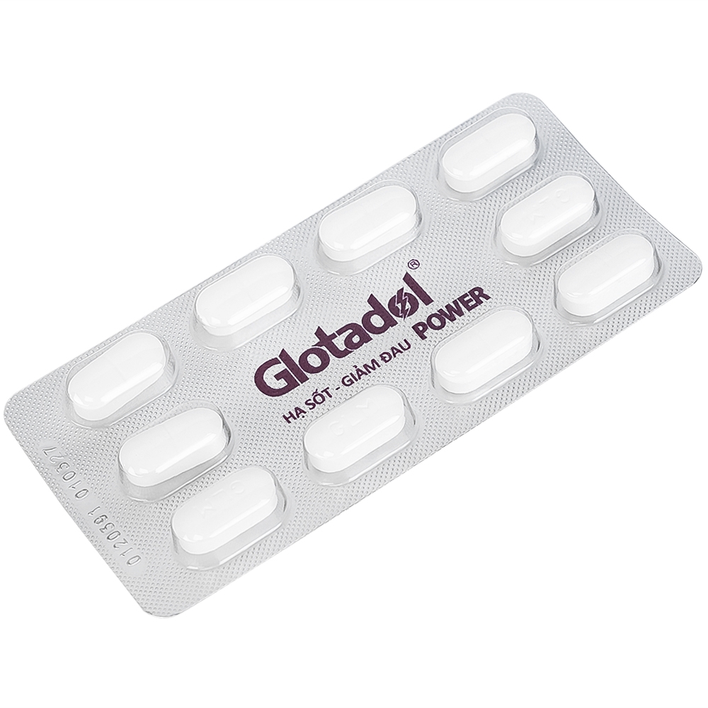 Hình ảnh Thuốc Glotadol Power Abbott giảm đau đầu, đau nửa đầu, đau nhức do cảm lạnh (10 vỉ x 10 viên)