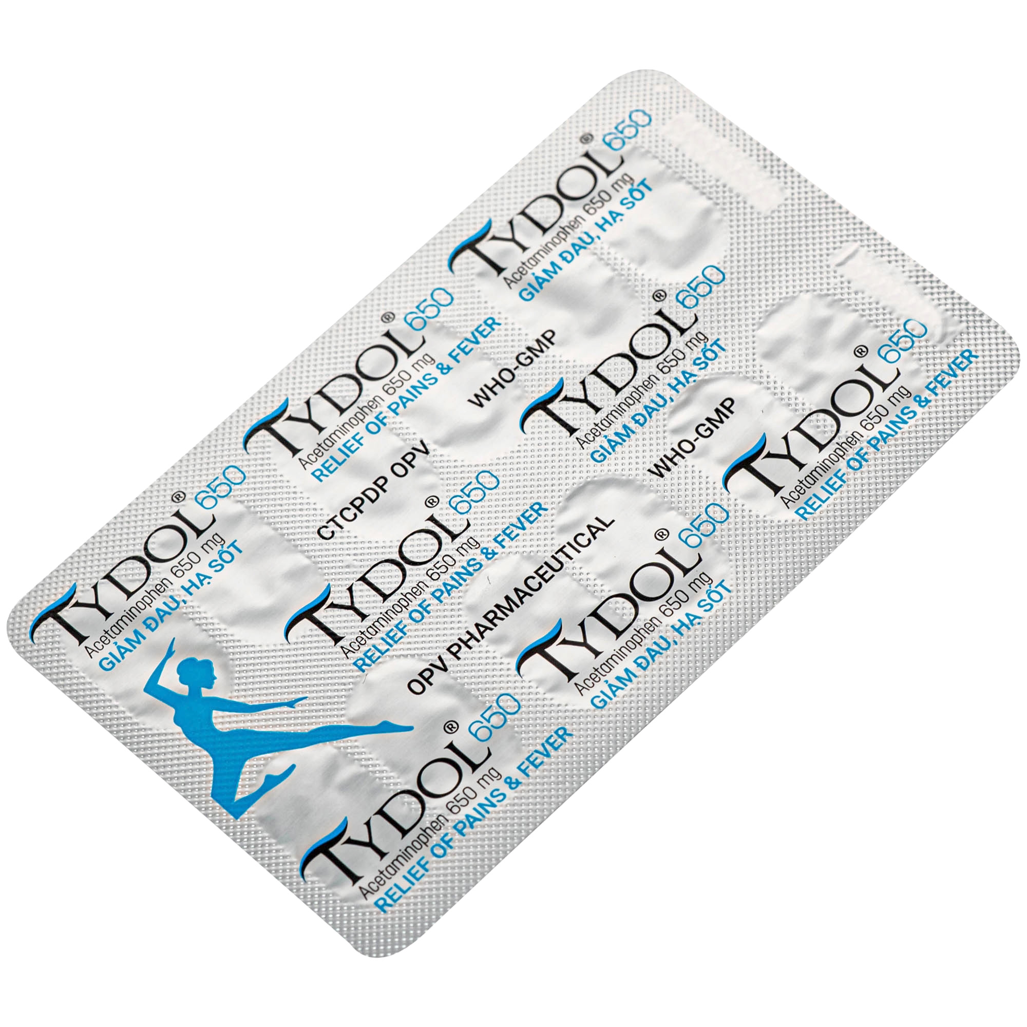 Hình ảnh Thuốc Tydol 650 OPV giảm đau và hạ sốt từ nhẹ đến trung bình (10 vỉ x 12 viên)