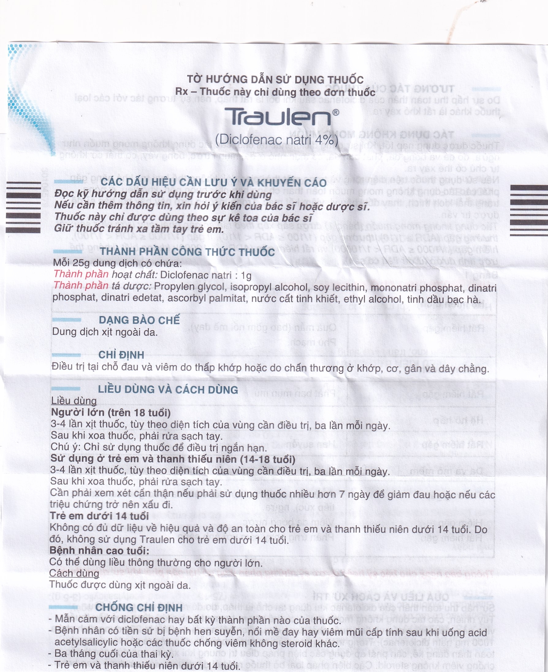 Hình ảnh Thuốc giảm đau Traulen 4% OP Pharma dạng xịt hỗ trợ điều trị tại chỗ đau và viêm do thấp khớp (25g)