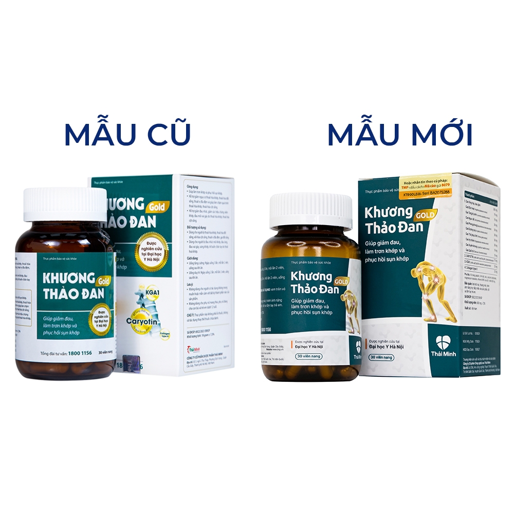 Hình ảnh Viên uống Khương Thảo Đan Gold Thái Minh giảm đau, làm trơn khớp và phục hồi sụn khớp (30 viên)