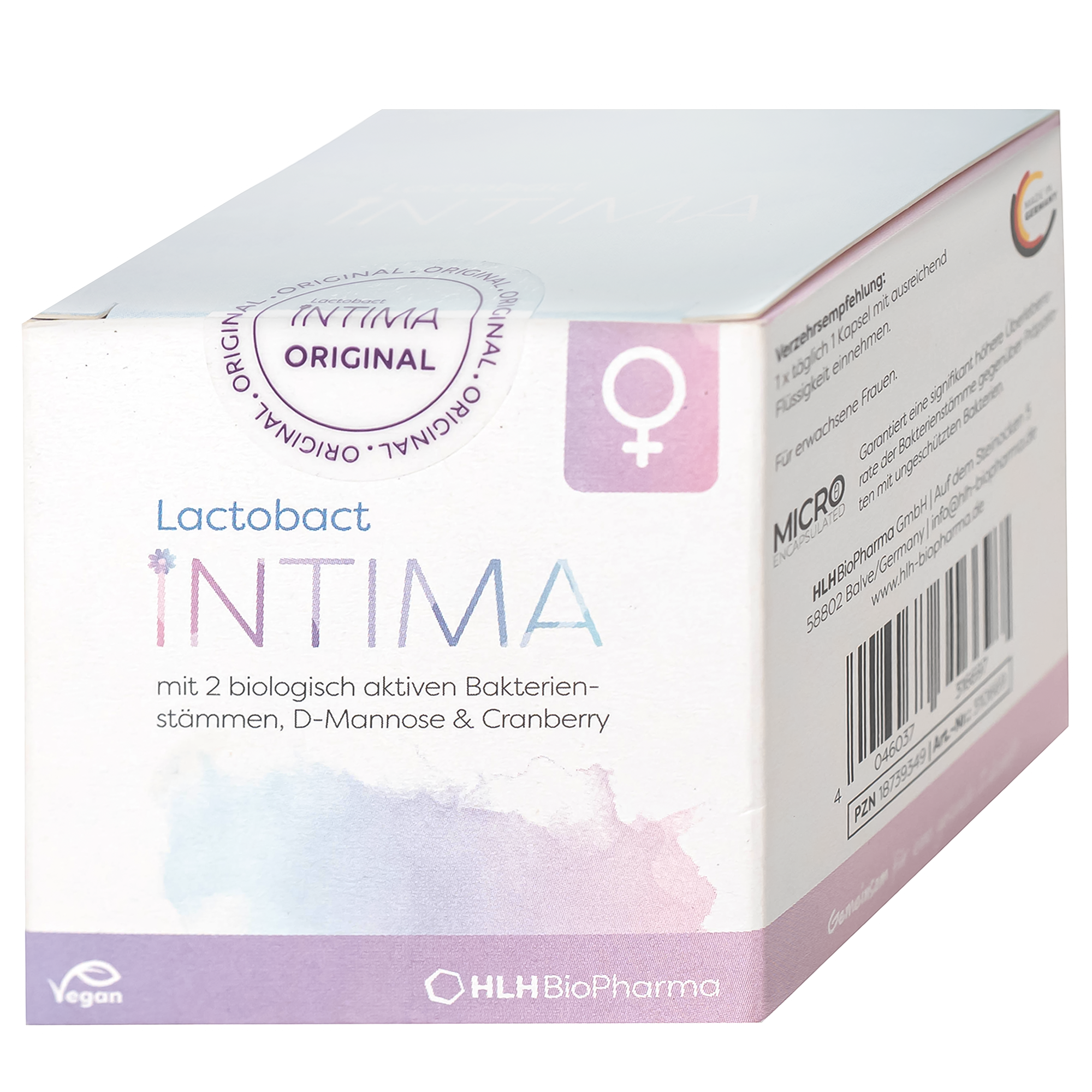 Hình ảnh Viên uống bổ sung lợi khuẩn, D-mannose, việt quất cho phụ nữ Lactobact Intima (30 viên)