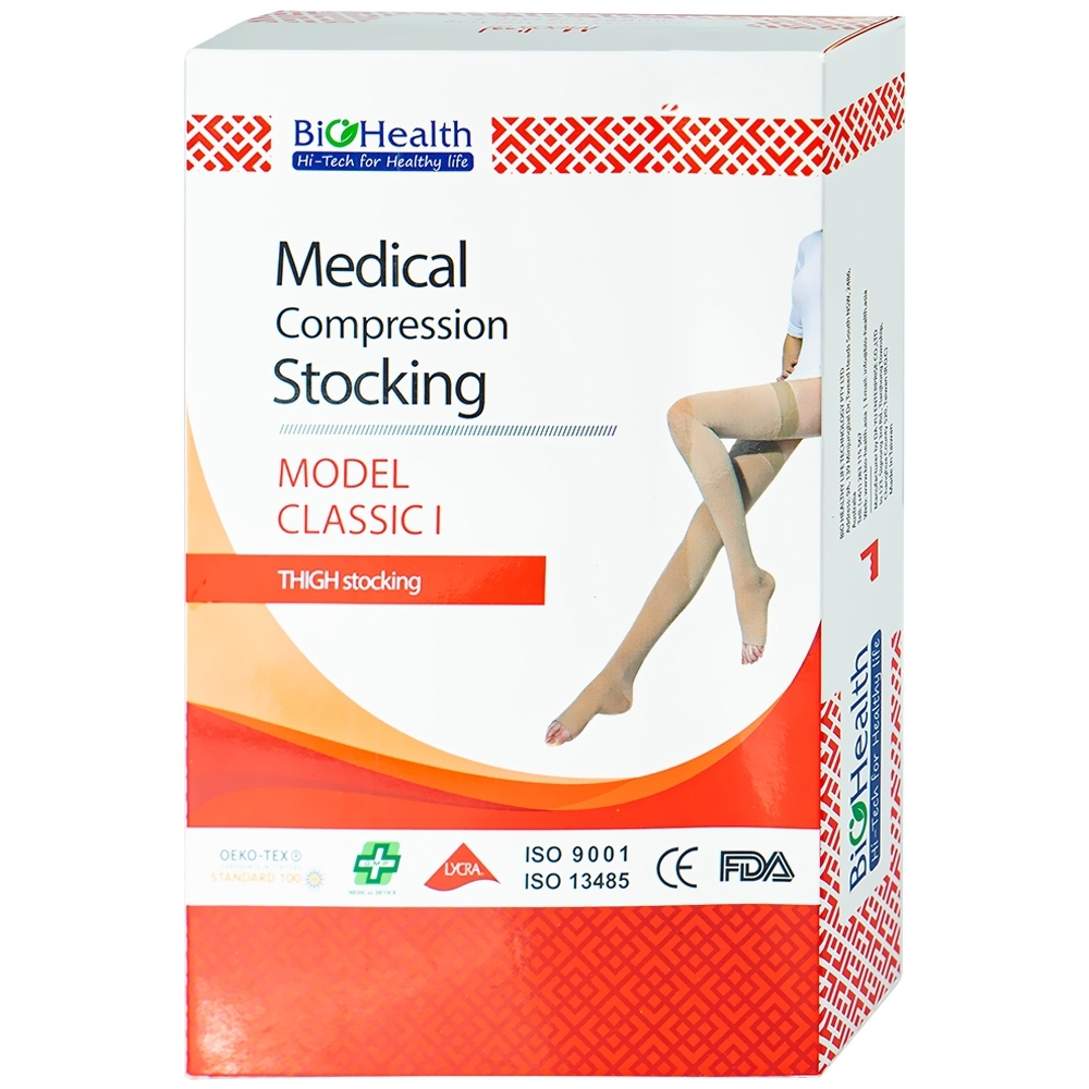 Hình ảnh Vớ đùi y khoa Medical Compression Stocking size S BioHealth chống giãn tĩnh mạch