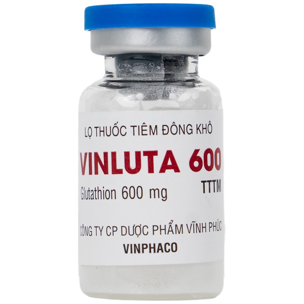 Hình ảnh Thuốc tiêm Vinluta 600 Vinphaco giảm độc tính của xạ trị và hóa chất điều trị ung thư (1 lọ bột + 1 ống nước cất tiêm 10ml)