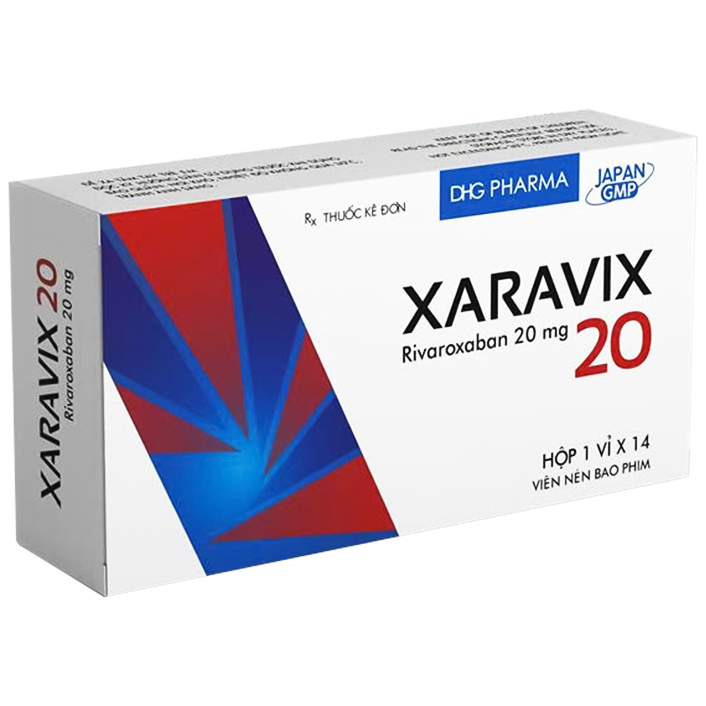 Hình ảnh Thuốc Xaravix 20MG Dhg Pharma phòng ngừa và điều trị huyết khối (cục máu đông), đột quỵ ở người lớn, đặc biệt ở bệnh nhân bị rung nhĩ không do bệnh van tim (Hộp 1 Vỉ X 14 Viên)