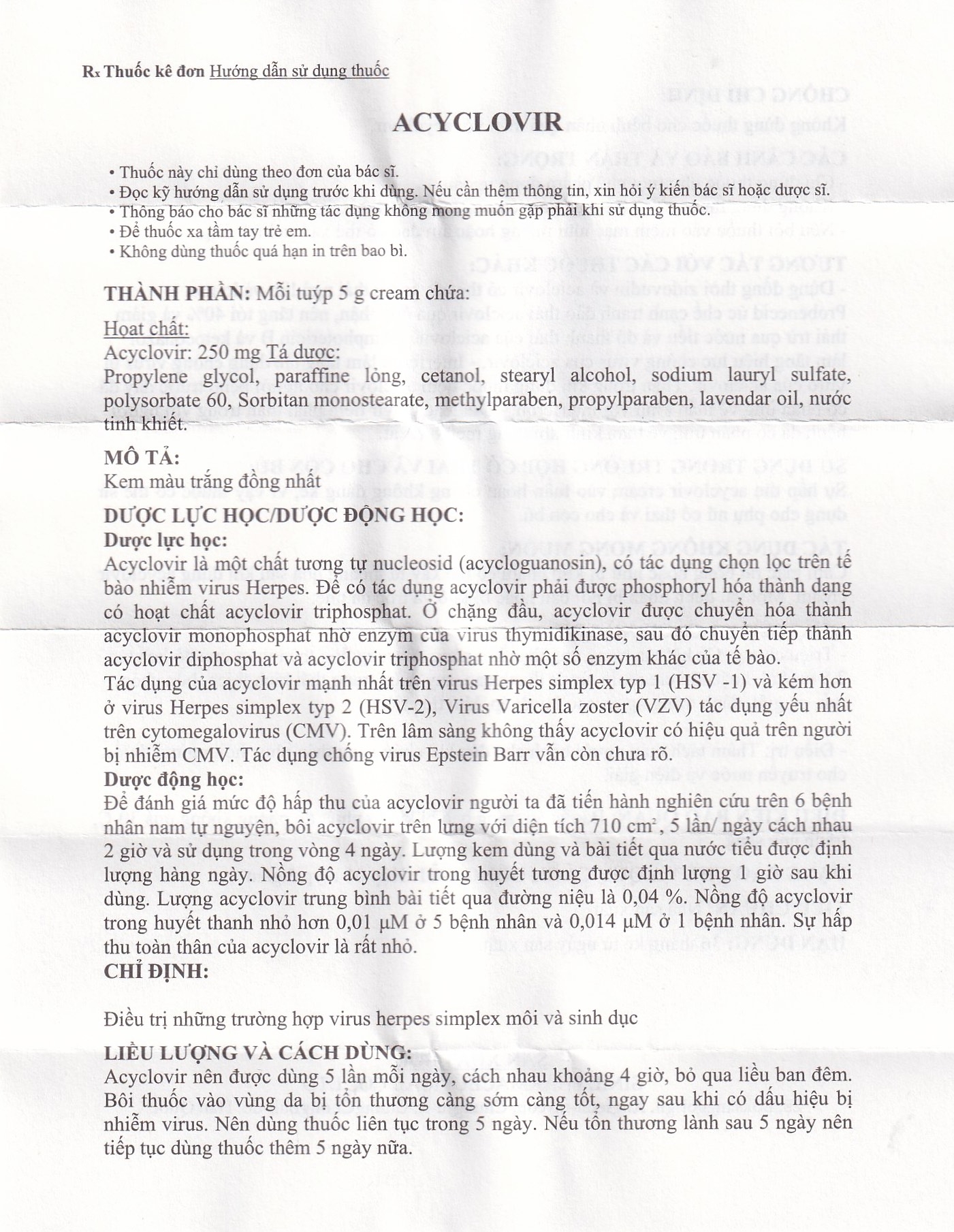 Hình ảnh Kem bôi da Acyclovir Sinil điều trị nhiễm virus Herpes simplex (5g)