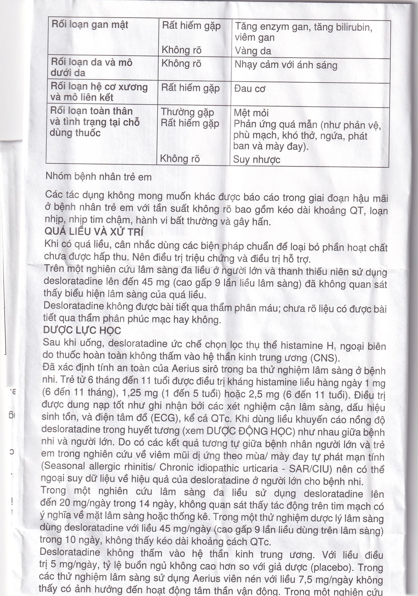 Hình ảnh Thuốc Aerius 5mg MSD giảm nhanh các triệu chứng viêm mũi dị ứng, mày đay (1 vỉ x 10 viên)