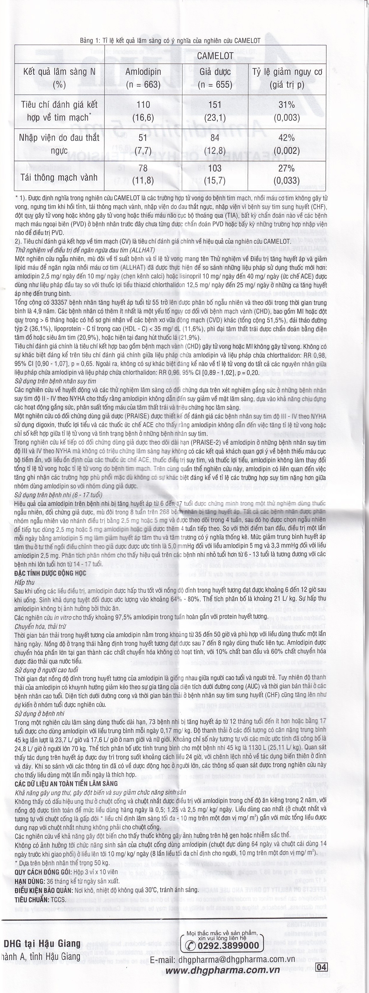 Hình ảnh Thuốc Apitim 5 DHG điều trị tăng huyết áp (3 vỉ x 10 viên)