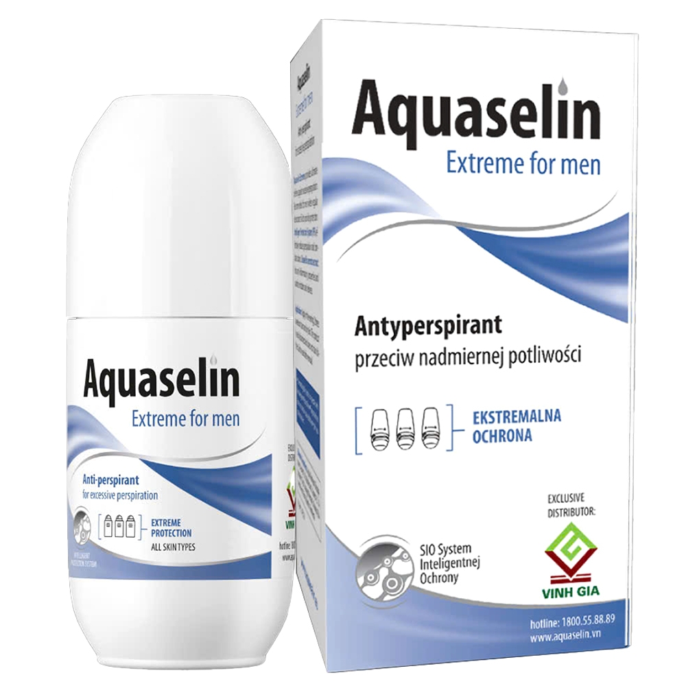 Hình ảnh Lăn khử mùi Aquaselin Extreme For Men dùng cho vùng nách dành cho nam giới, giảm mồ hôi (50ml)