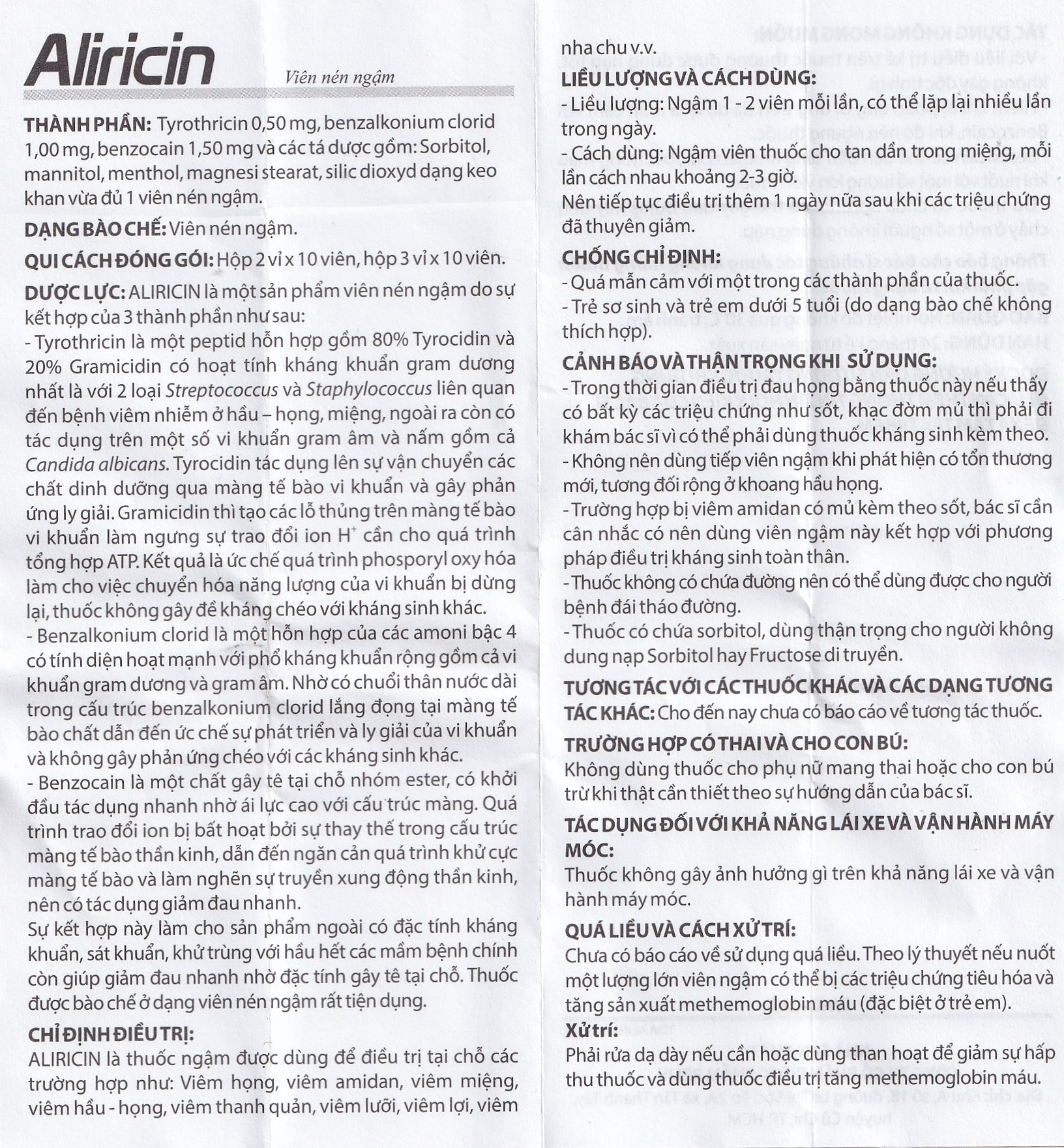 Hình ảnh Thuốc Aricicin Reliv điều trị viêm họng, viêm amidan, viêm miệng, viêm hầu (2 vỉ x 10 viên)