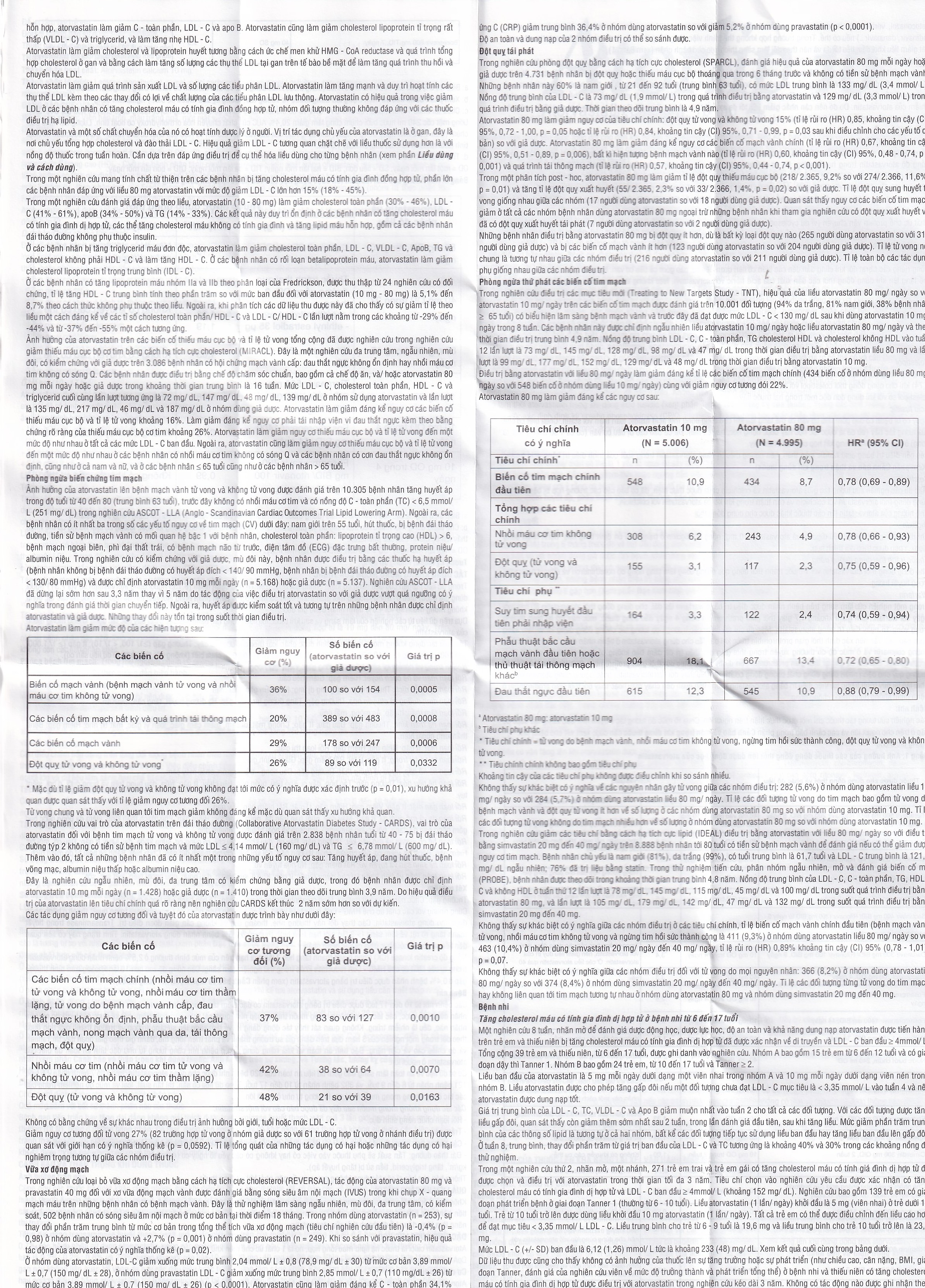 Hình ảnh Thuốc Atorlip 10mg DHG điều trị tăng cholesterol toàn phần, tăng LDL-cholesterol (3 vỉ x 10 viên)