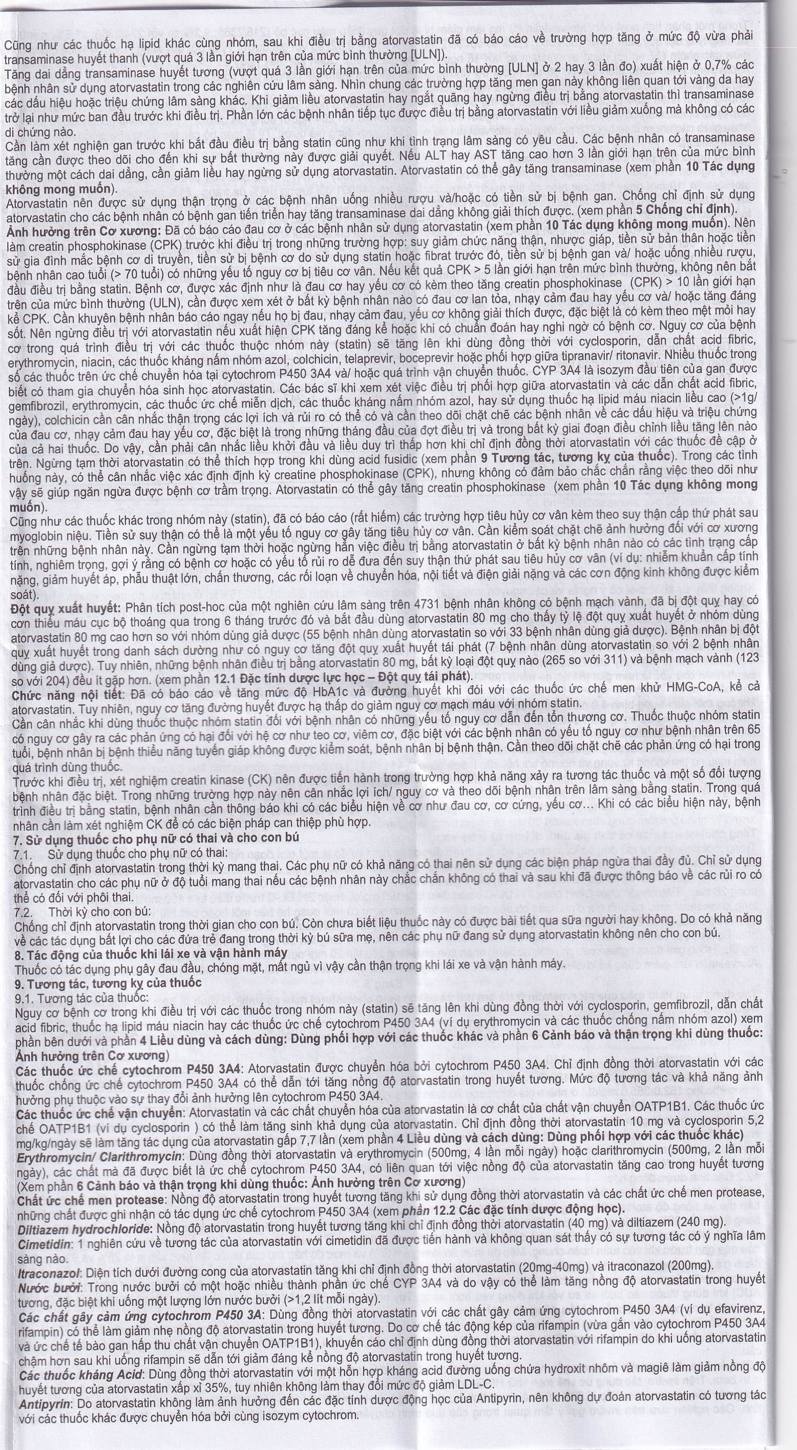 Hình ảnh Thuốc Atorlog 20mg Bidiphar điều trị tăng cholesterol toàn phần và LDL-cholesterol (3 vỉ x 10 viên)