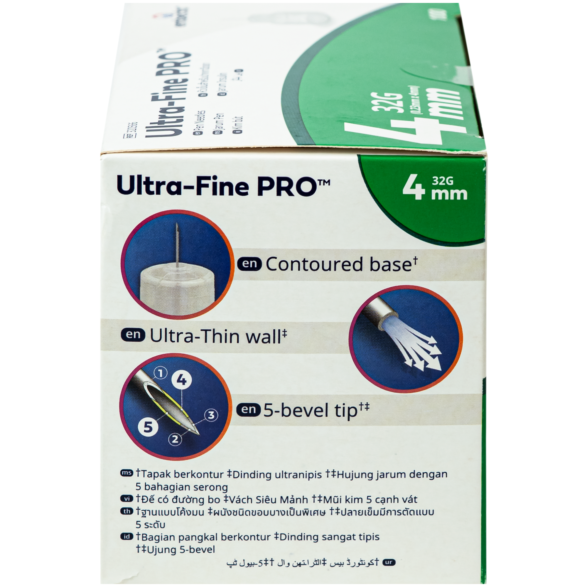 Hình ảnh Đầu kim Tiểu Đường 32Gx4Mm Bd Ultra-Fine Pro Embecta (Hộp 100 Cái)