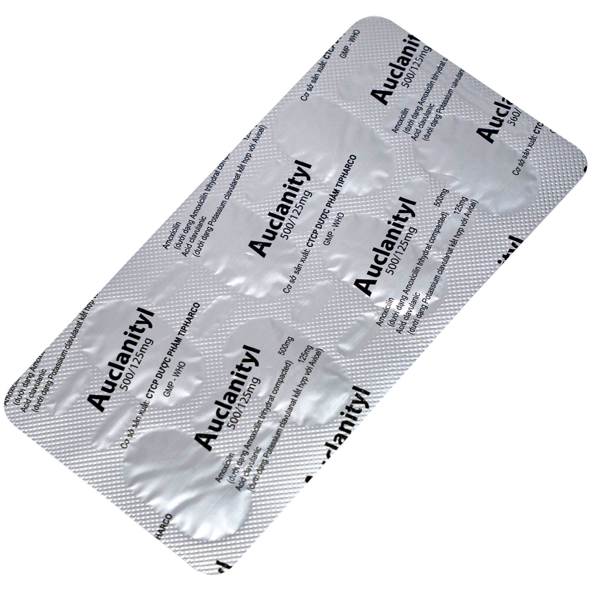 Hình ảnh Thuốc Auclanityl 500/125mg Tipharco điều trị nhiễm khuẩn (2 vỉ x 7 viên)