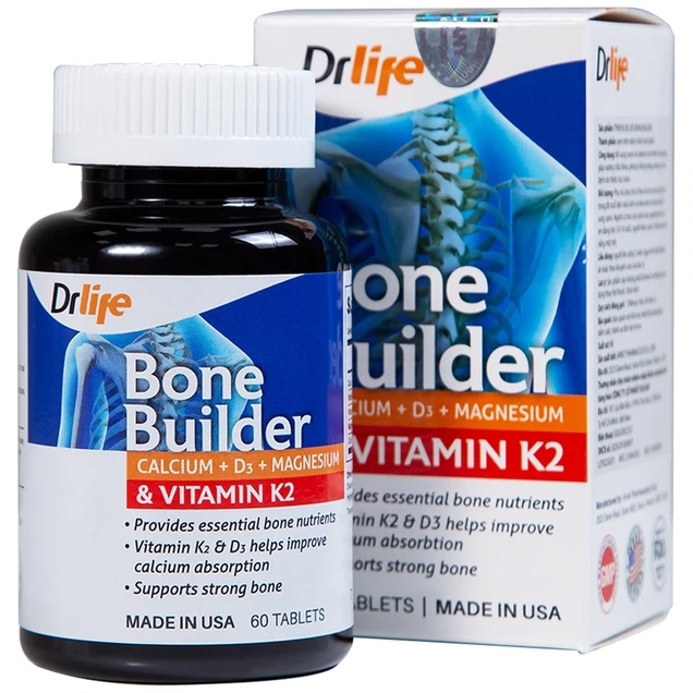 Hình ảnh Viên uống Bone Builder Drlife bổ sung canxi và vitamin cho xương (60 viên)